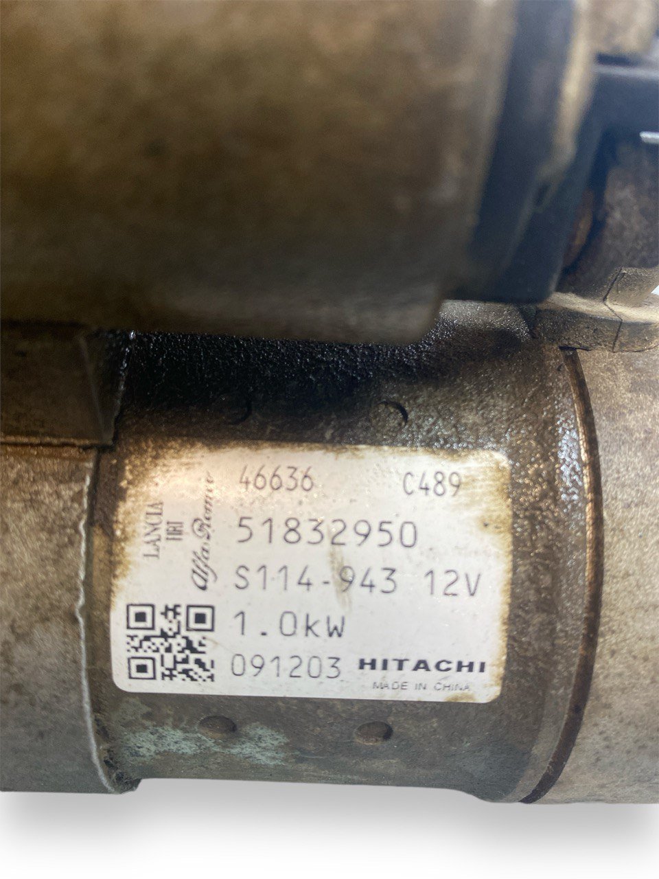 Starter motor Fiat Grande Punto / 500 1.2b (2007) CODE:51832950 - F&P CRASH SRLS - Used Parts