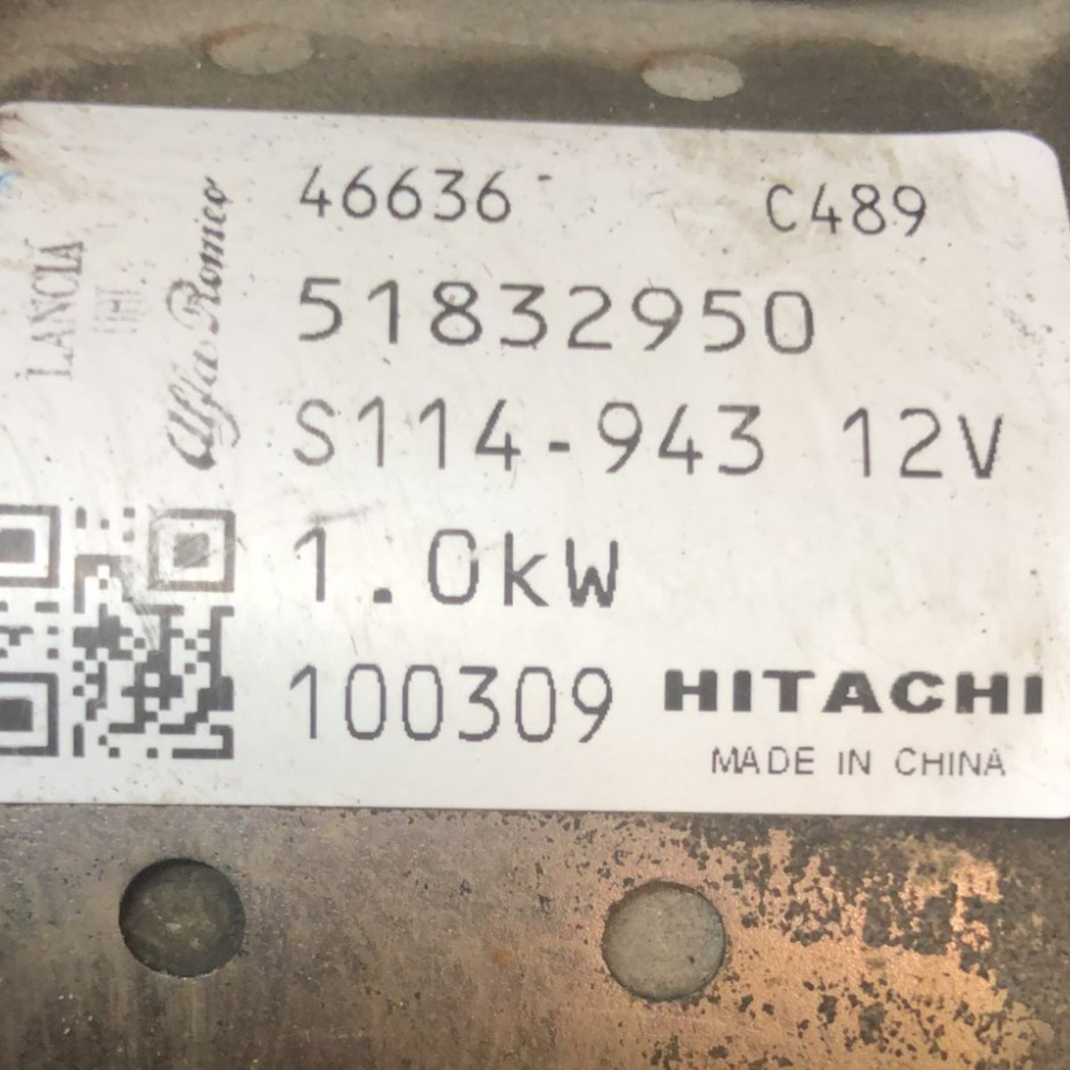 Starter Motor Fiat Panda 169 1.2 Petrol (2003 > 2011) code:51832950 - F&P CRASH SRLS - Used Parts
