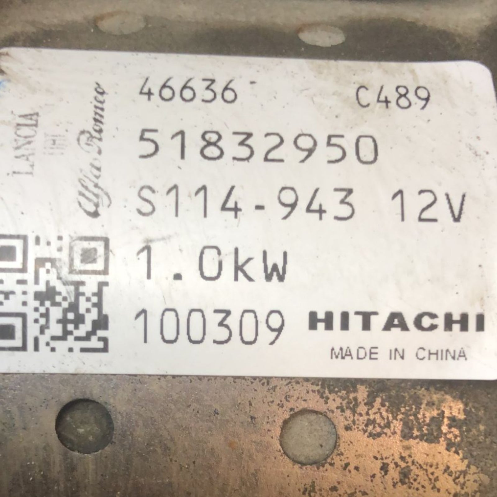 Starter Motor Fiat Panda 169 1.2 Petrol (2003 > 2011) code:51832950 - F&P CRASH SRLS - Used Parts