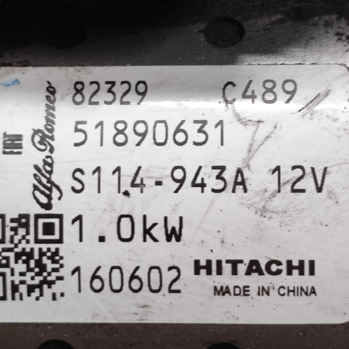 Motorino avviamento fiat panda 312 1.2 benzina cod: 51890631 (2012 - ) - F&P CRASH SRLS - Ricambi Usati