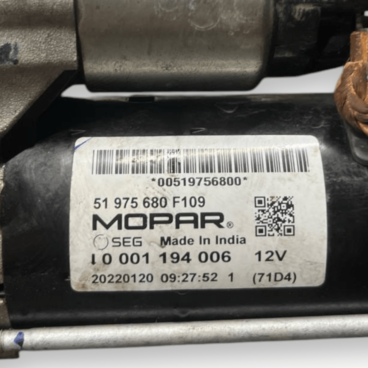 Starter Motor Fiat Panda 319 1.0 Petrol - Hybrid (2012 - ) code: 51975680F109 - F&P CRASH SRLS - Used Parts