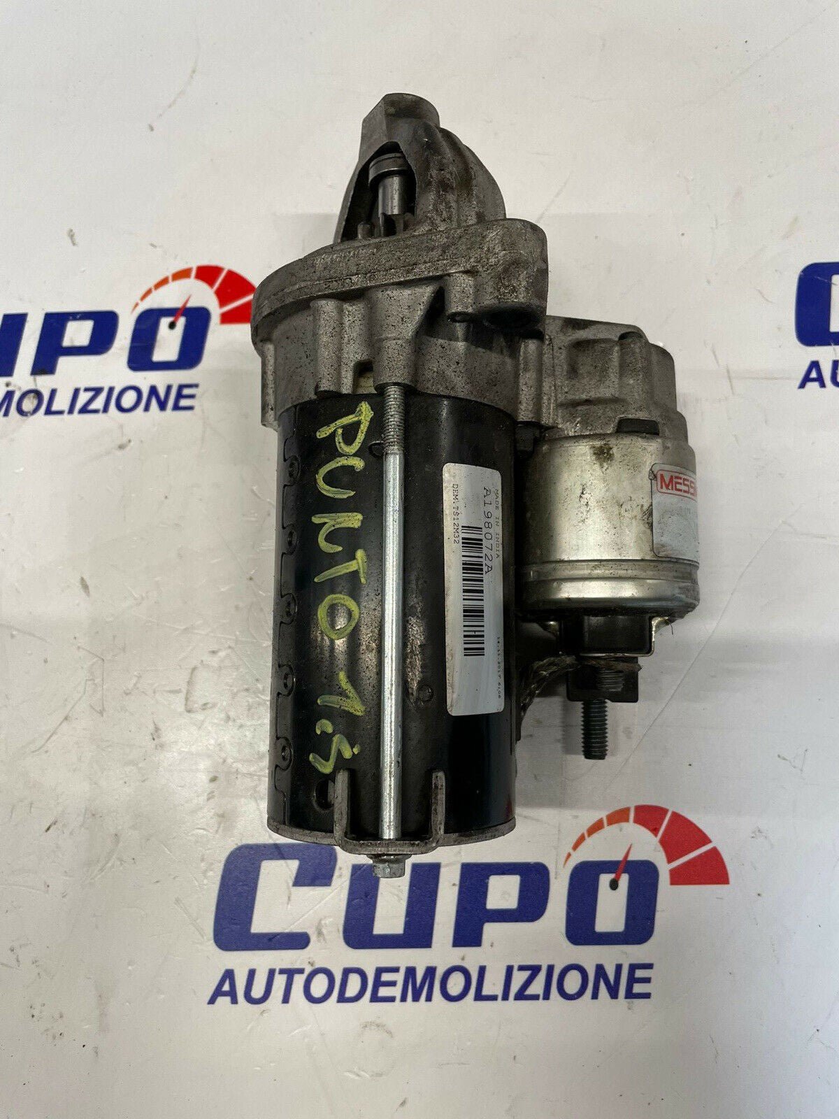 Starter Motor Fiat Punto 1.3 (03-09)/Lancia Y(03 onwards) a198072a - F&P CRASH SRLS - Used Parts