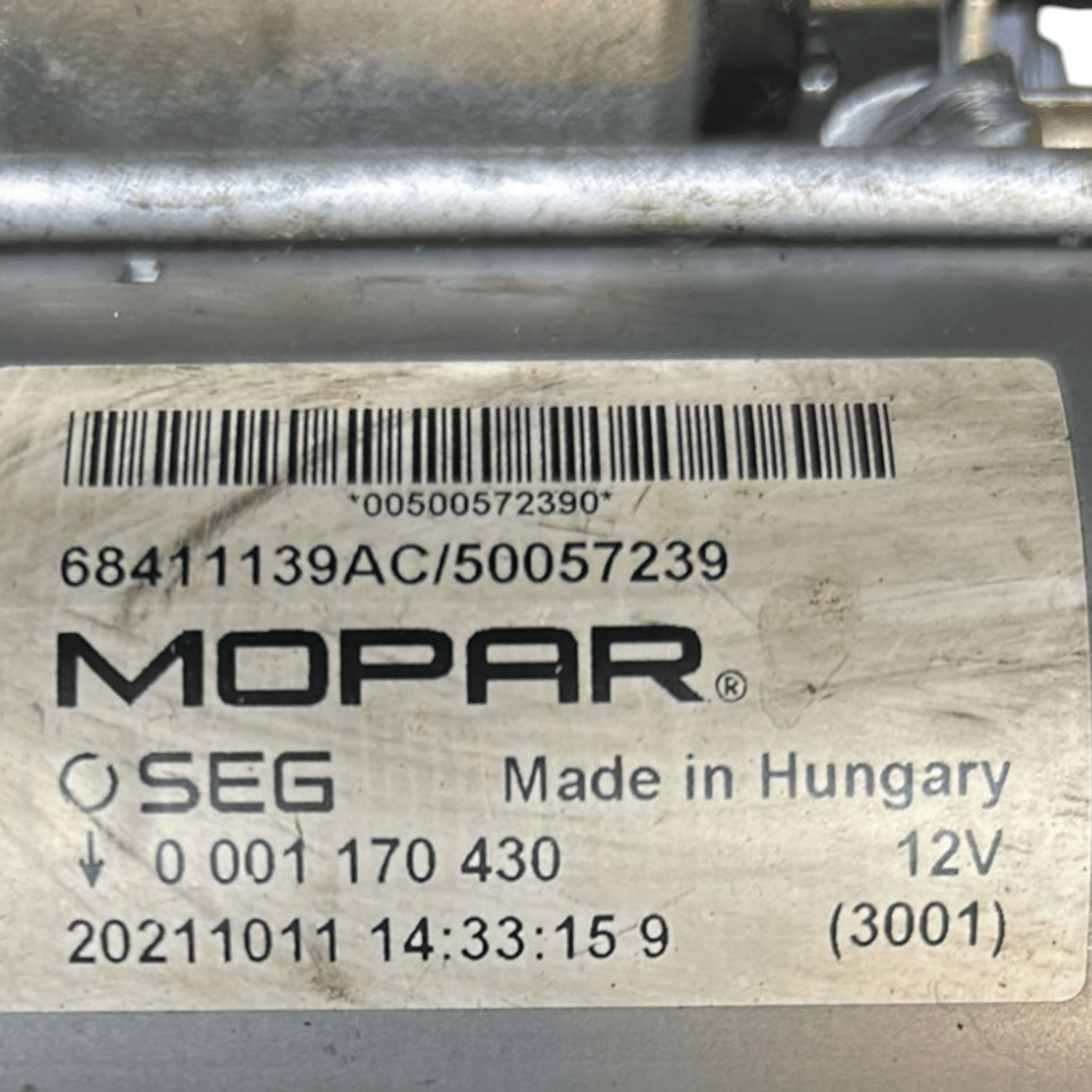 Starter Motor Fiat Tipo 1.0 Petrol (2015 >) code:68411139AC - F&P CRASH SRLS - Used Parts