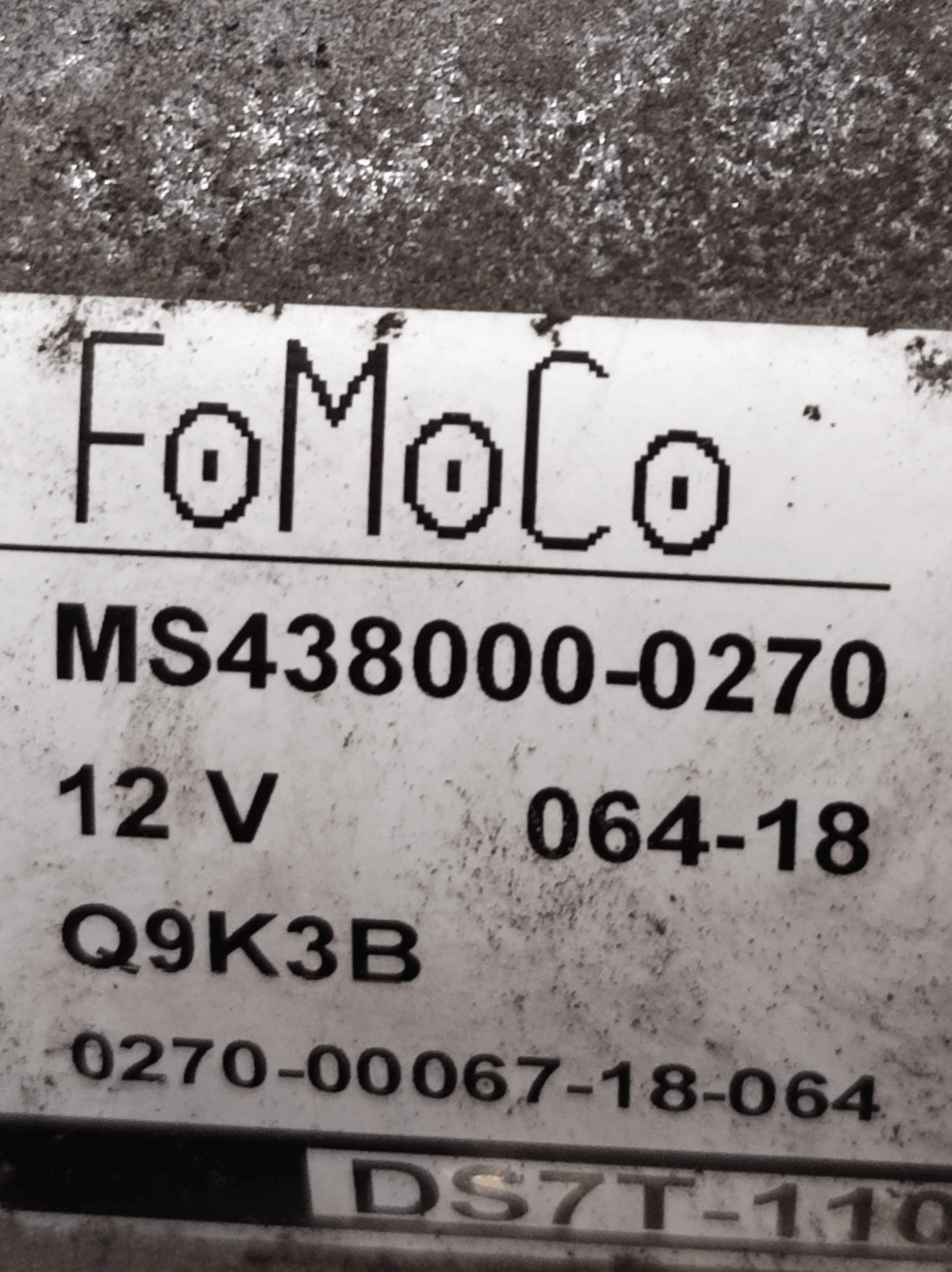 Motorino Avviamento Ford S - Max 2.0 Diesel COD: MS4380000270 (2015 - 2023) - F&P CRASH SRLS - Ricambi Usati