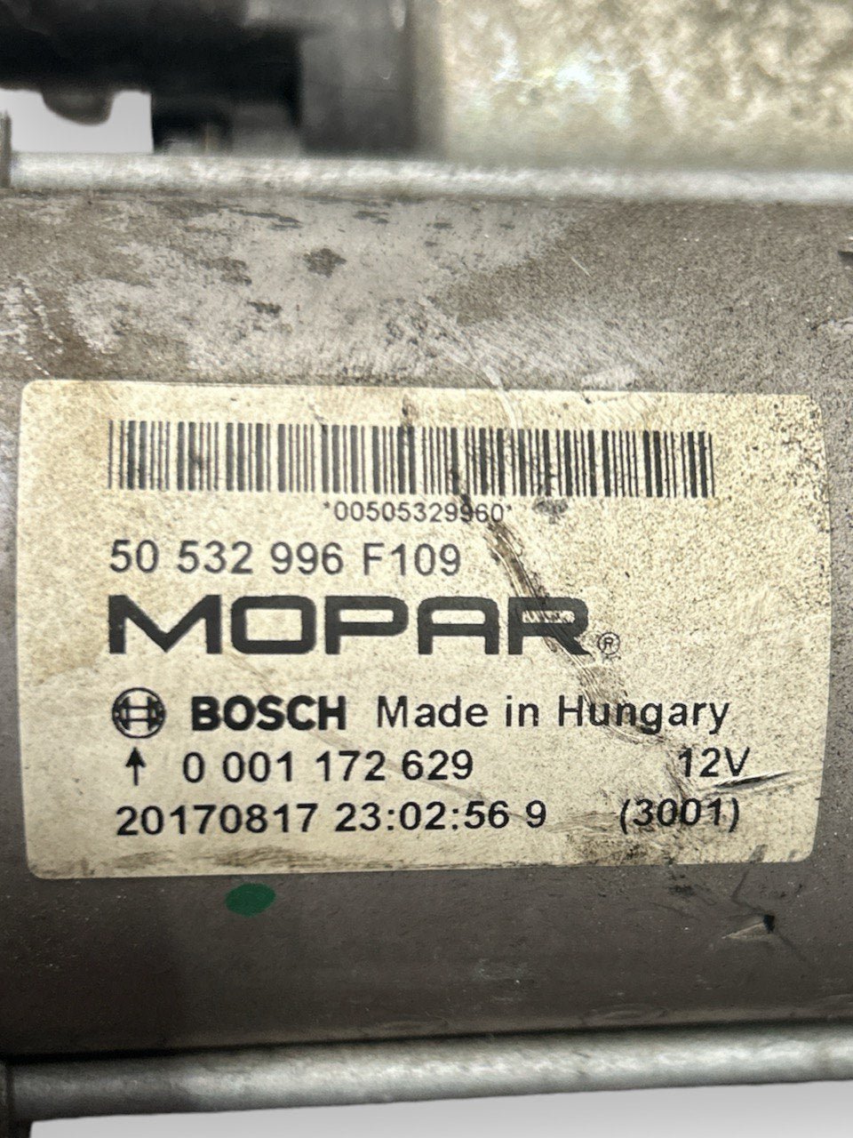 Starter Motor Giulia Q2 2.0 Petrol (2022) code . 0001172629 - F&P CRASH SRLS - Used Spare Parts