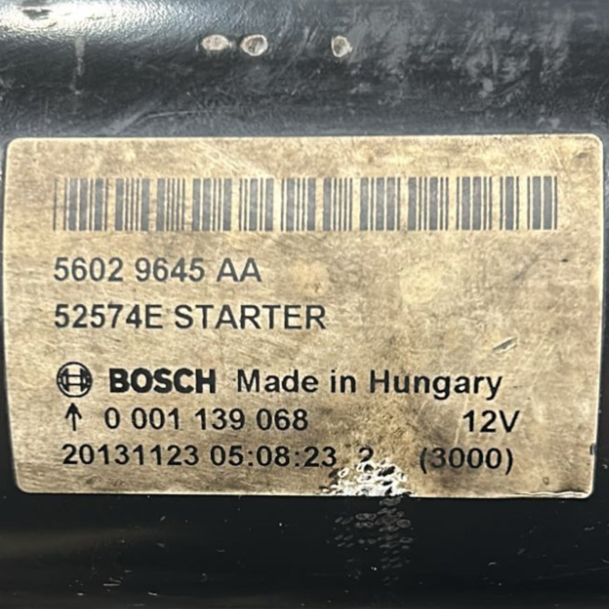 Starter Motor Jeep Cherokee (KL) code 56029645AA 2.0 Diesel (2013 > 2023) code 0001139068 - F&P CRASH SRLS - Used Parts