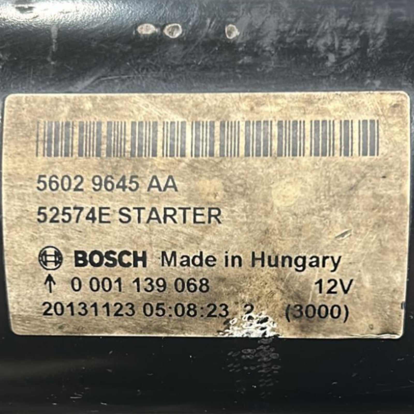 Starter Motor Jeep Cherokee (KL) code 56029645AA 2.0 Diesel (2013 > 2023) code 0001139068 - F&P CRASH SRLS - Used Parts