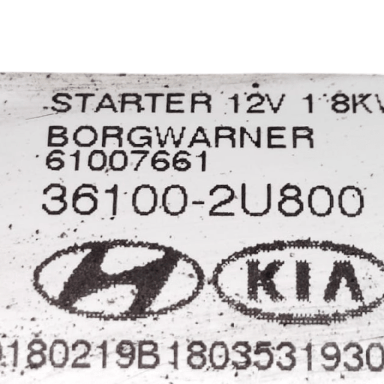 Motorino Avviamento Kia Sportage QL 1.6 Diesel COD: 361002U800 (2016 - 2021) - F&P CRASH SRLS - Ricambi Usati