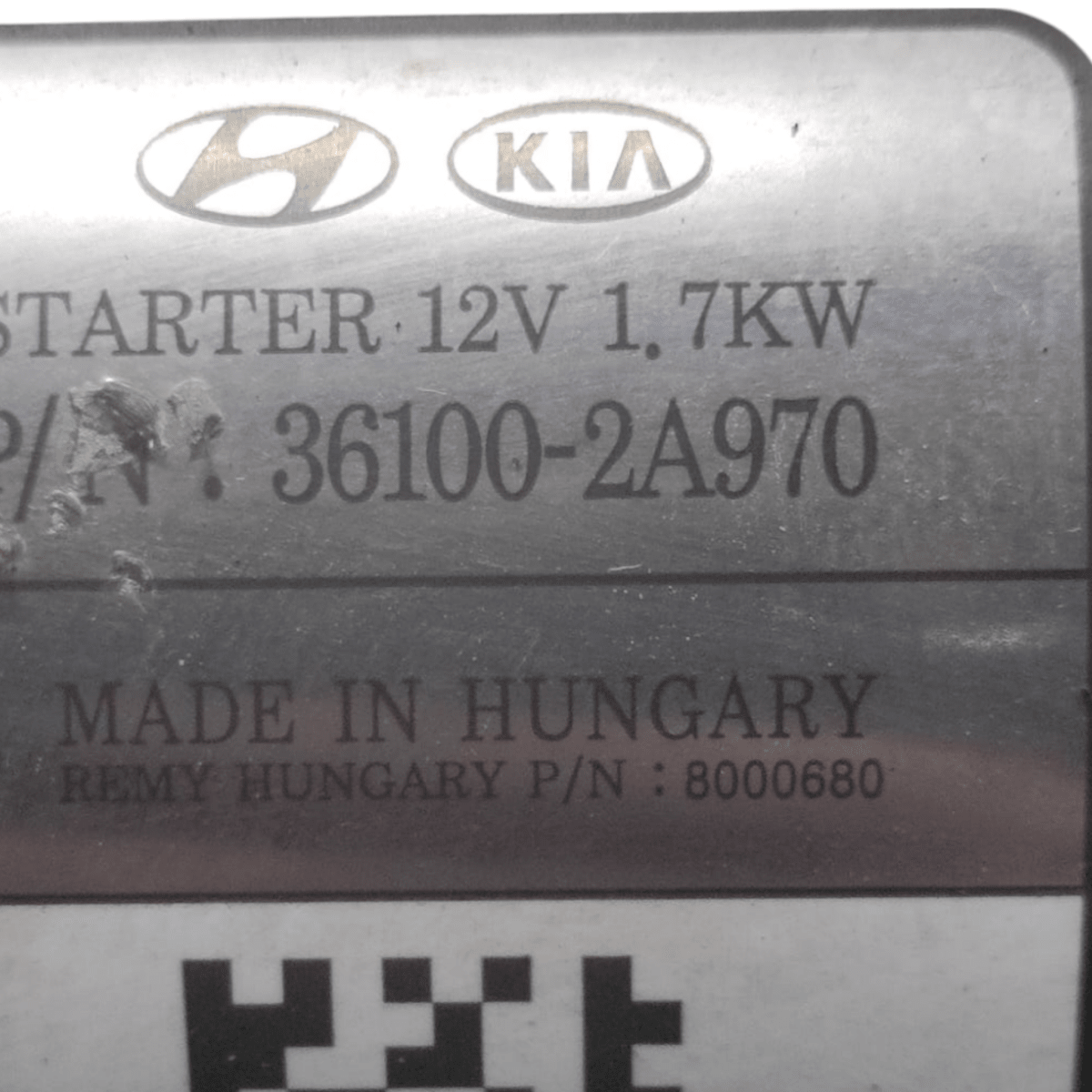Motorino avviamento kia sportage ql 1.7 diesel cod: 361002a970 (2016 - 2021) - F&P CRASH SRL - Ricambi Usati