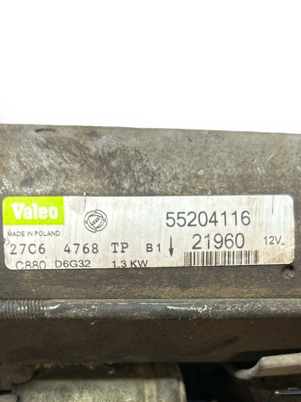 Motorino Avviamento Lancia Ypsilon 1.3 Diesel (2004 > 2012) cod . 55204116 - F&P CRASH SRLS - Ricambi Usati