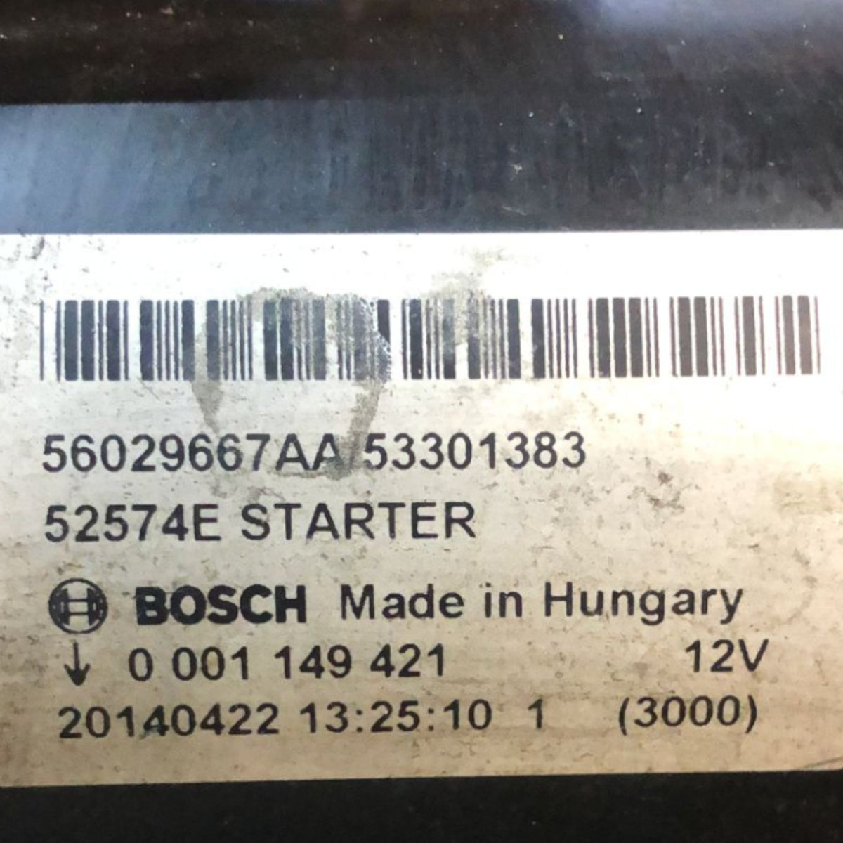 Starter Motor Maserati Ghibli 3.0 Diesel (2013 >) code:0001149421 - F&P CRASH SRLS - Used Parts
