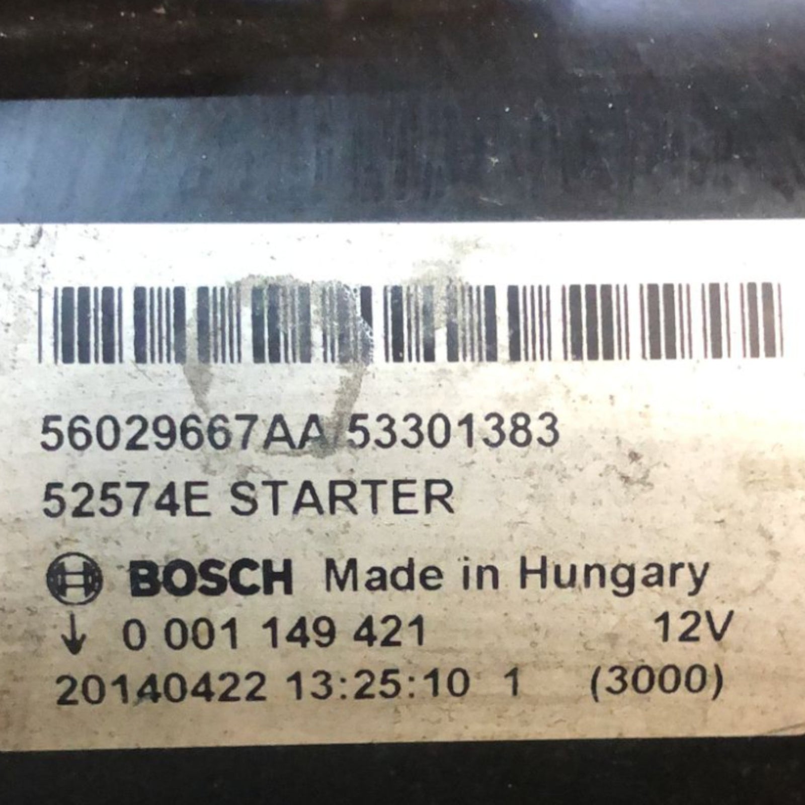 Starter Motor Maserati Ghibli 3.0 Diesel (2013 >) code:0001149421 - F&P CRASH SRLS - Used Parts