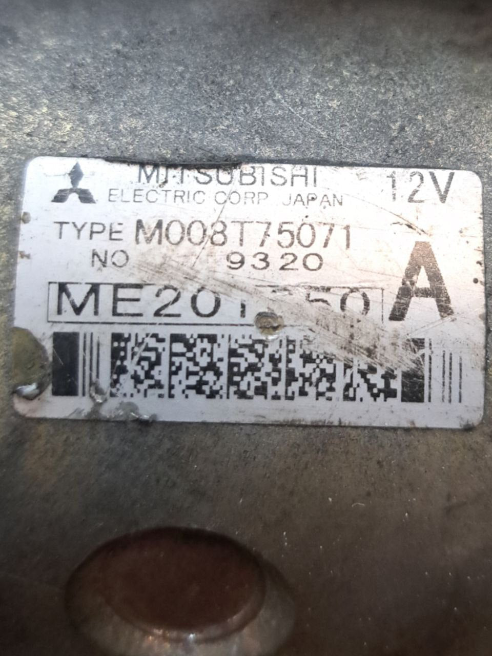 Starter Motor Mitsubishi Pajero V20 2.8 Diesel (1991-1999) COD:M008T75071 - F&P CRASH SRLS - Used Parts