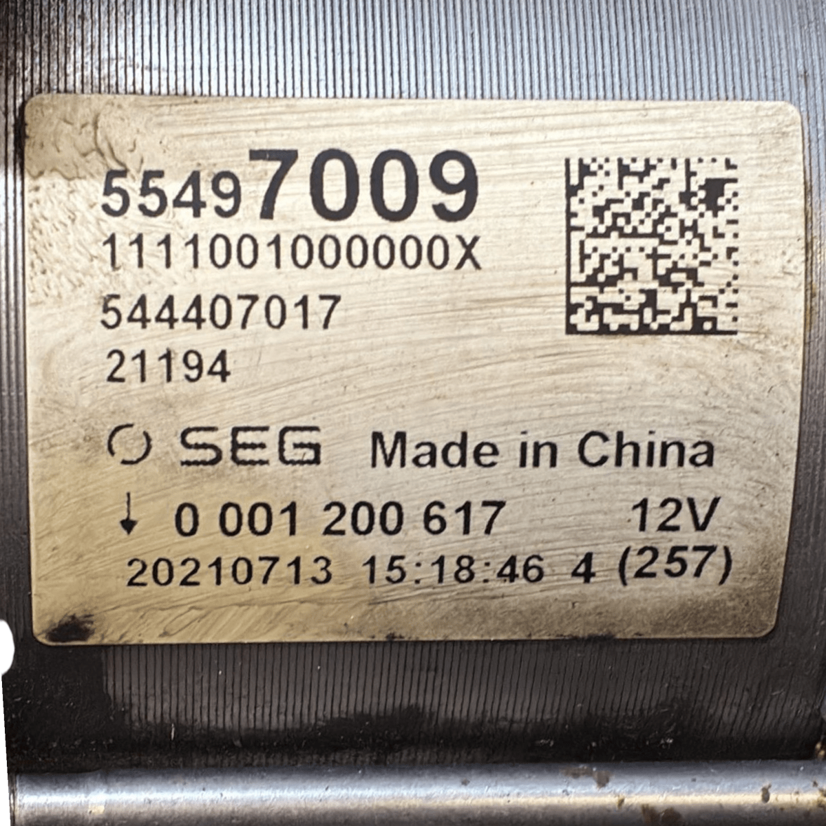 Motorino avviamento opel astra k 1.5 diesel cod : 0001200617 (2015 - 2021) - F&P CRASH SRL - Ricambi Usati