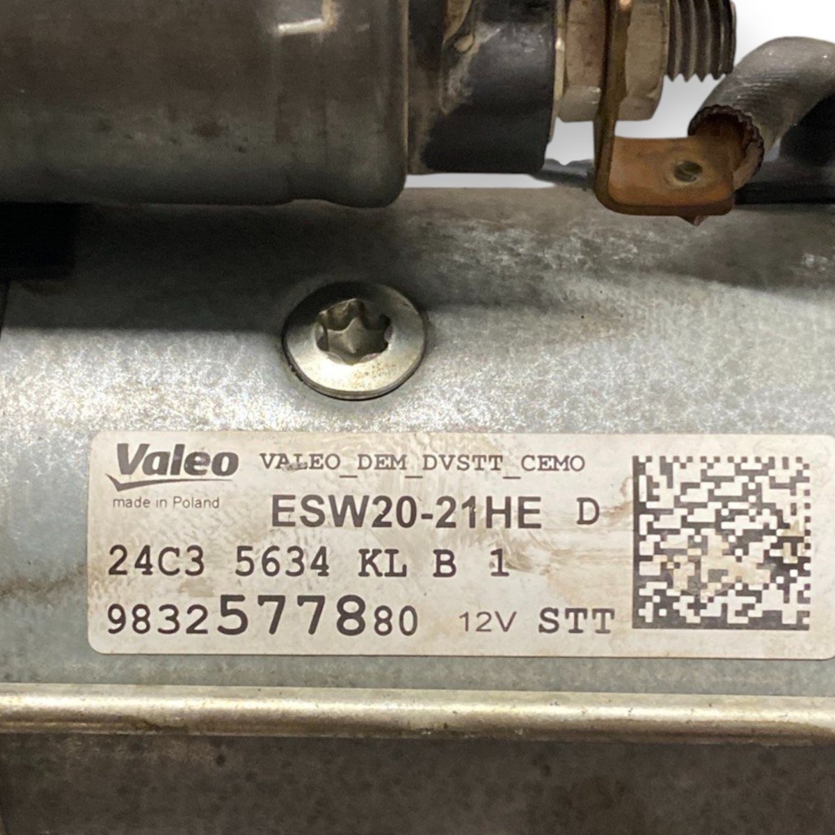 Starter motor peugeot 2008 ii 1.5 diesel (2019 - ) Code: 9832577880 - F&P CRASH SRLS - Used Parts