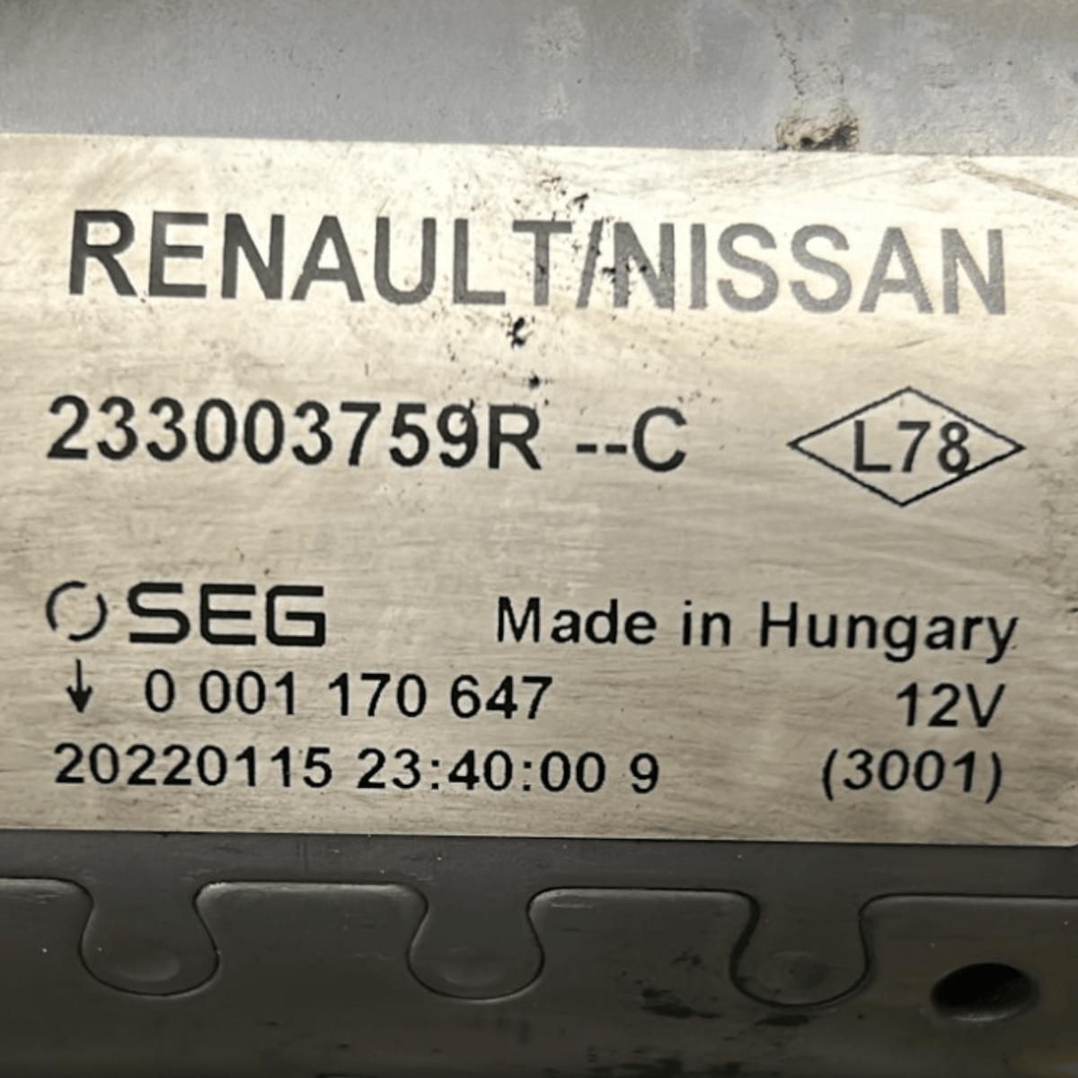Motorino Avviamento Renault Express 1.5 Diesel cod:233003759R (2020 >) - F&P CRASH SRLS - Ricambi Usati