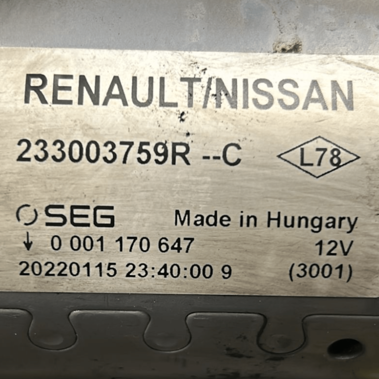 Motorino Avviamento Renault Express 1.5 Diesel cod:233003759R (2020 >) - F&P CRASH SRLS - Ricambi Usati