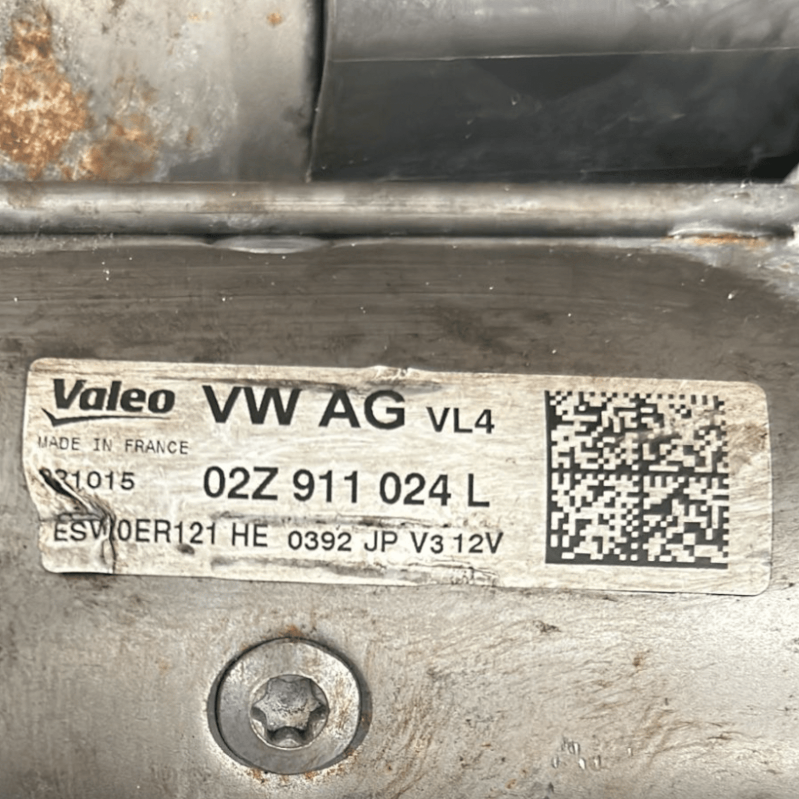 Motorino Avviamento Volkswagen Golf VII 1.6 Diesel cod:02Z911024L (2012 > 2017) - F&P CRASH SRLS - Ricambi Usati