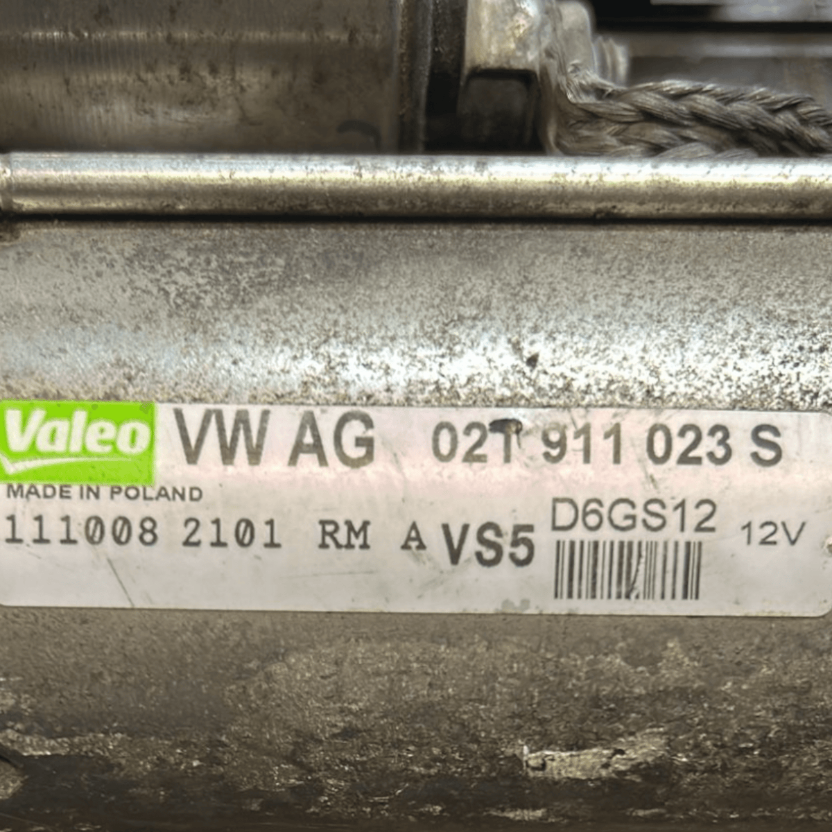 Motorino Avviamento Volkswagen Polo 6R 1.2 Benzina (2009 > 2017) cod:02T911023S - F&P CRASH SRLS - Ricambi Usati