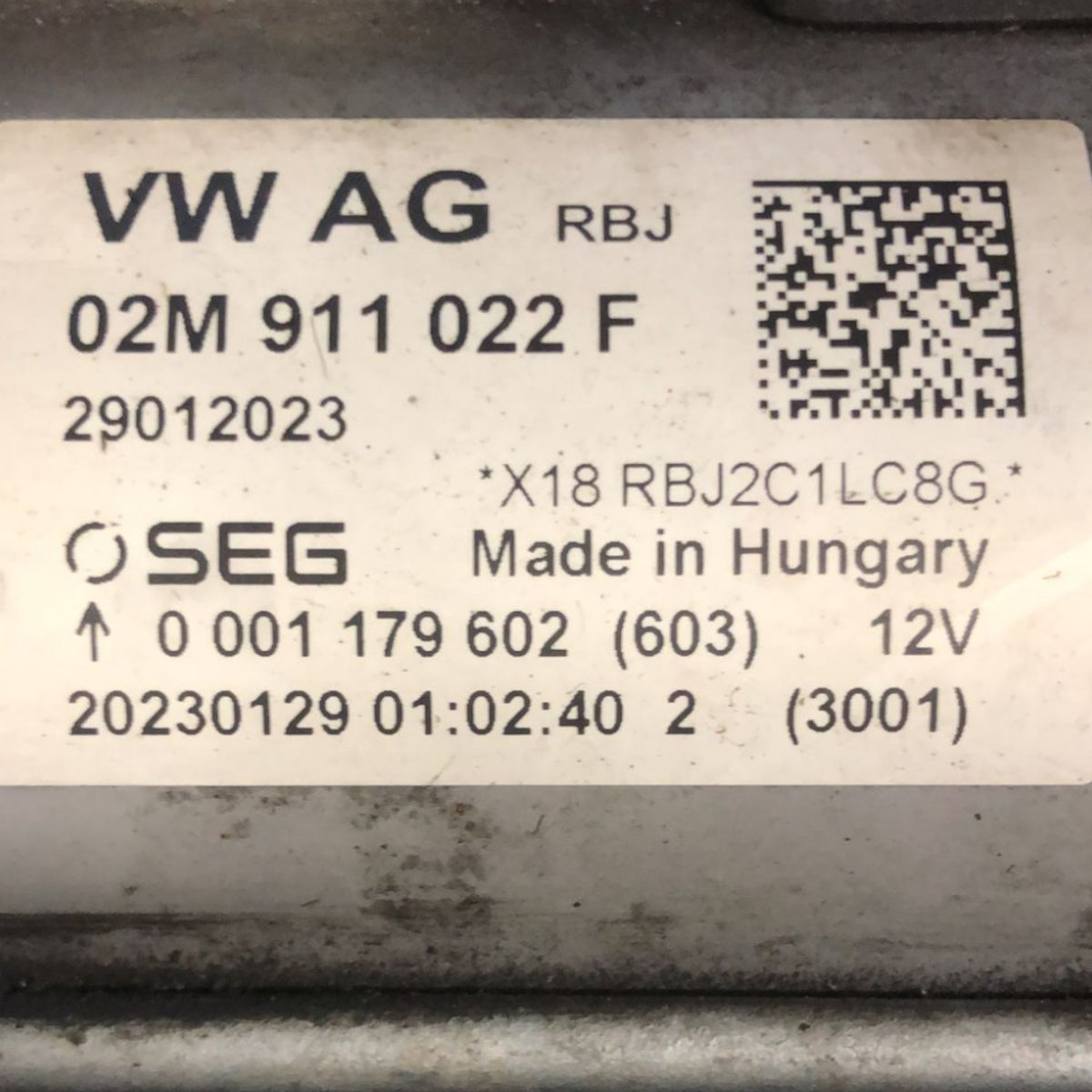 Volkswagen T-Roc 1.0 Petrol Starter Motor (2017 >) code:02M911022 - F&P CRASH SRLS - Used Parts