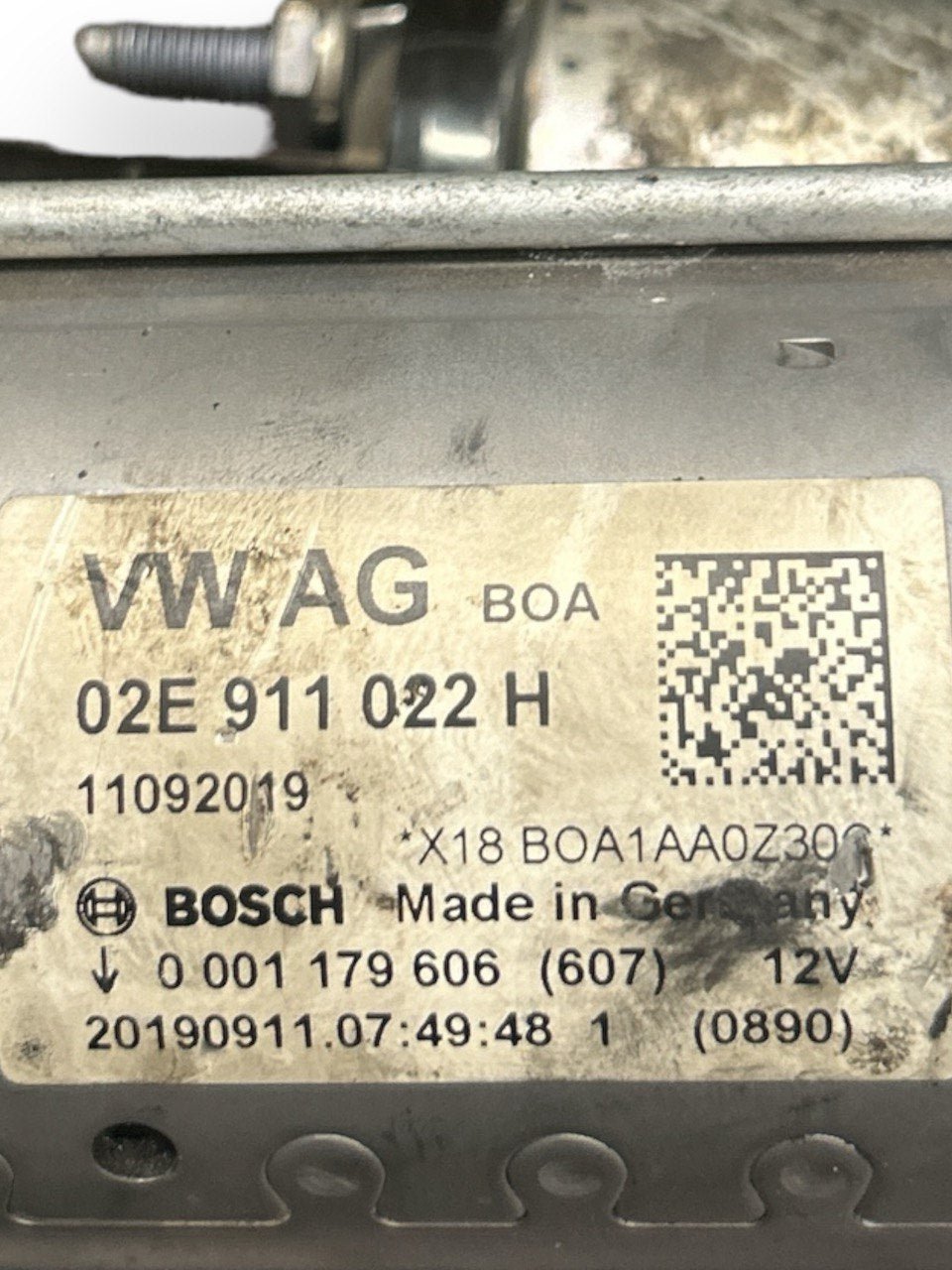Motorino Avviamento Volkswagen Tiguan (AD1) 1.5 Benzina (2015 > ) cod.02E911022H - F&P CRASH SRLS - Ricambi Usati