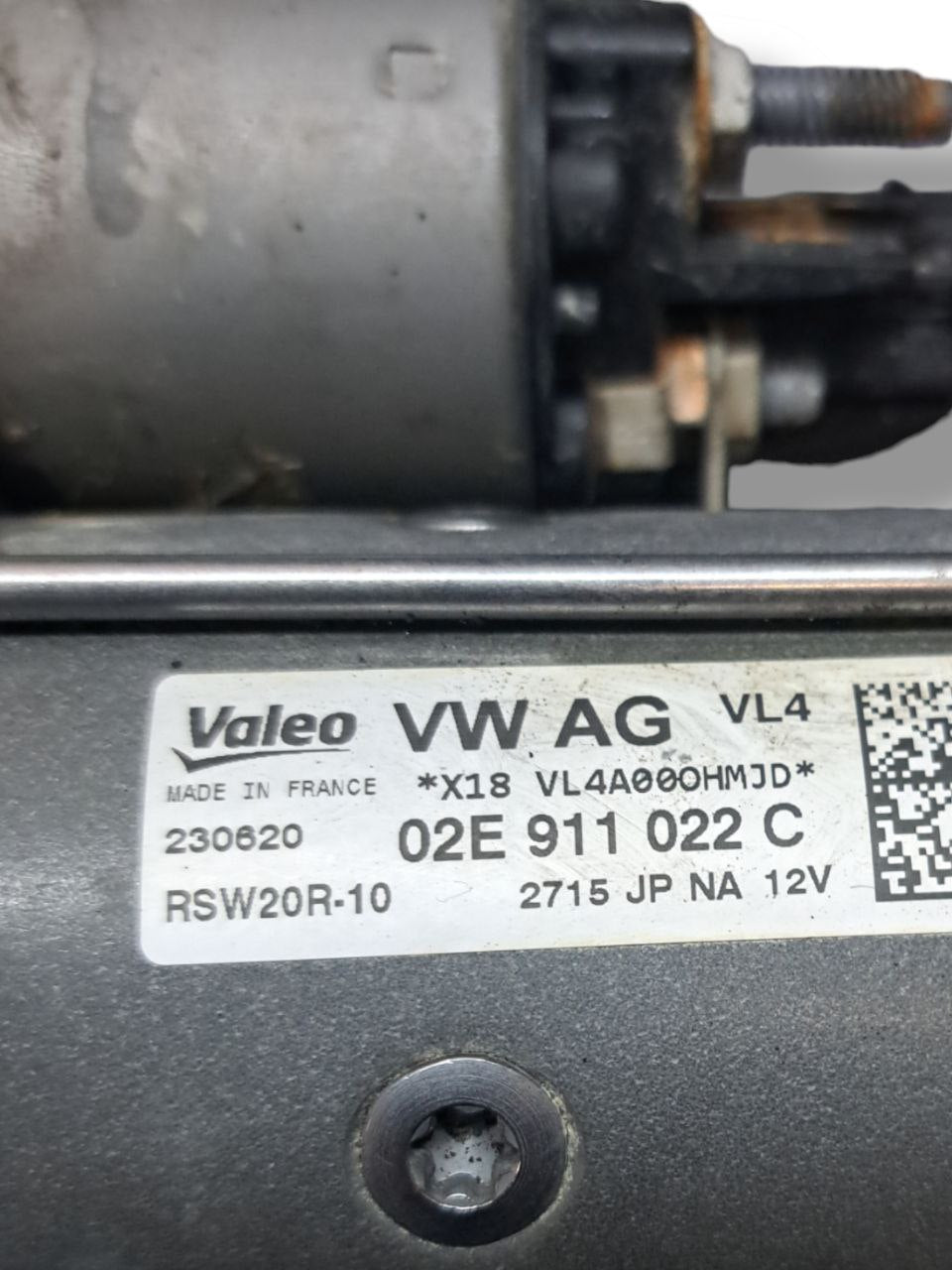 Starter Motor Volkswagen Tiguan / Golf 7 / Q3 / A3 2.0 Diesel (2018) COD:02E911022C - F&P CRASH SRLS - Used Parts