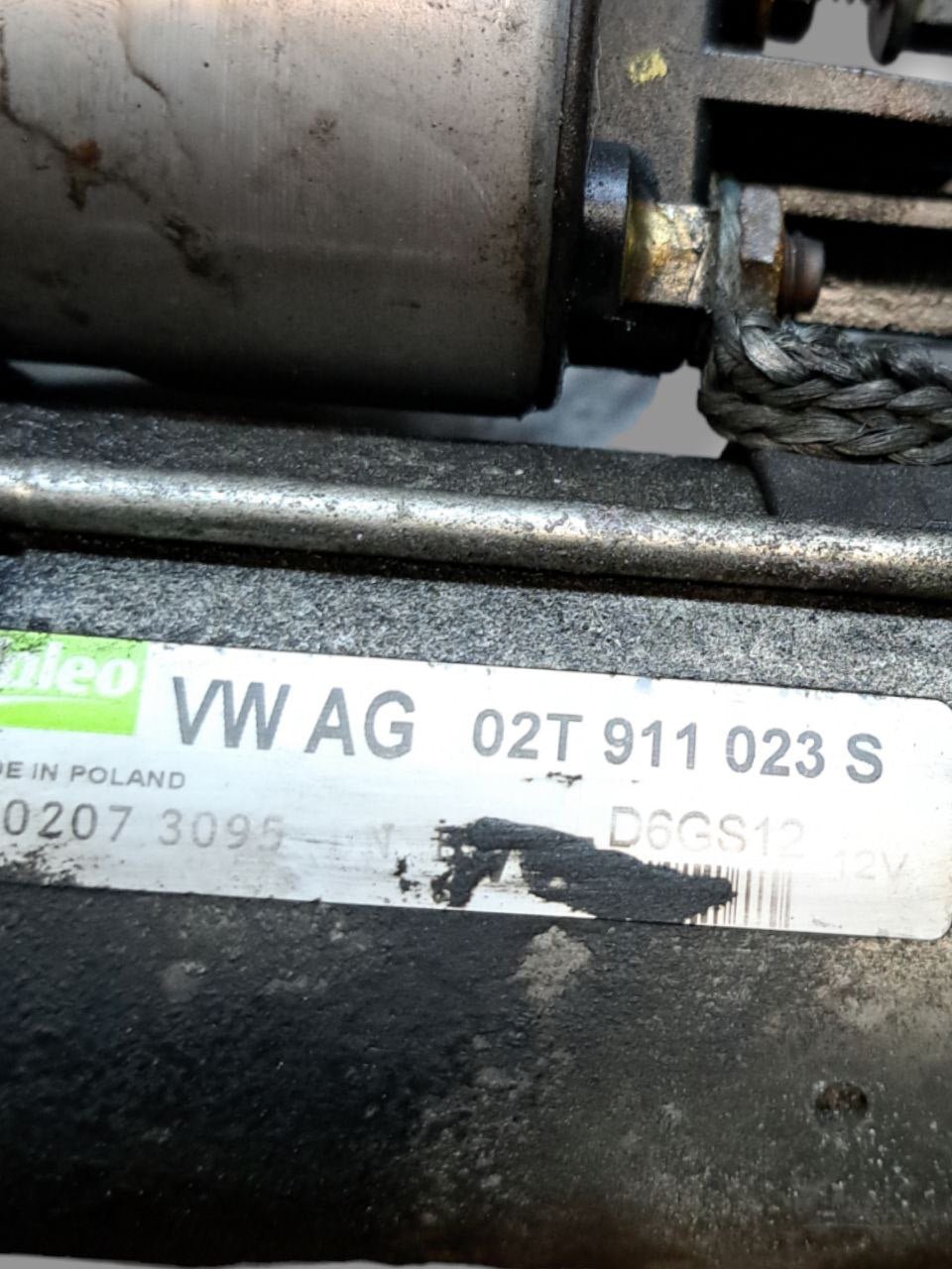 Motorino Avviamento Volkwagen Polo 6R / Ibiza / Skoda Fabia 1.2 Benzina (2009 - 2017) COD:02T911023S - F&P CRASH SRLS - Ricambi Usati