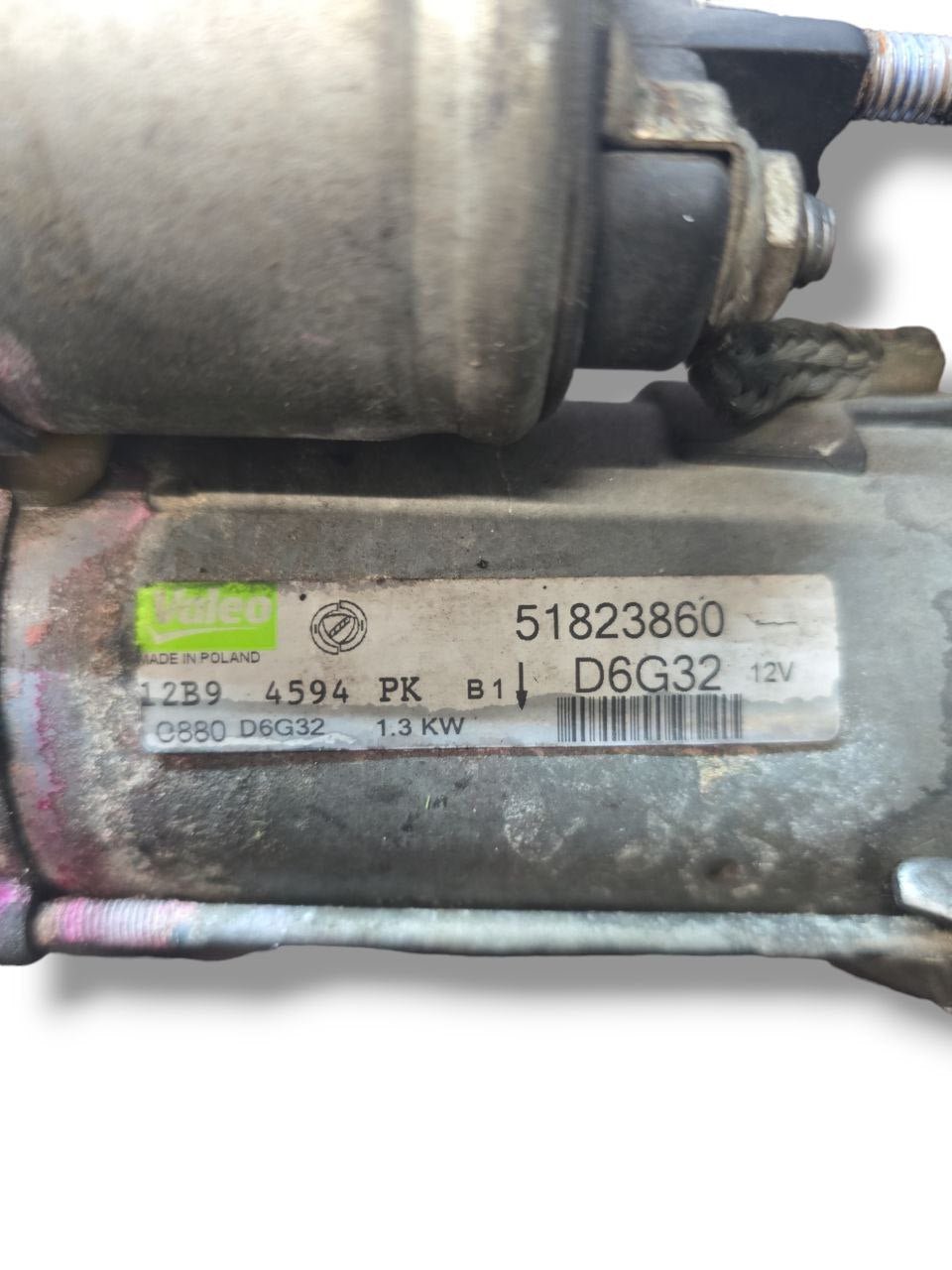 Motorino D' Avviamento Fiat Fiorino / Alfa Romeo / Lancia / Opel 1.3 Diesel ( 2009 - 2022 ) Cod : 51823860 - F&P CRASH SRLS - Ricambi Usati