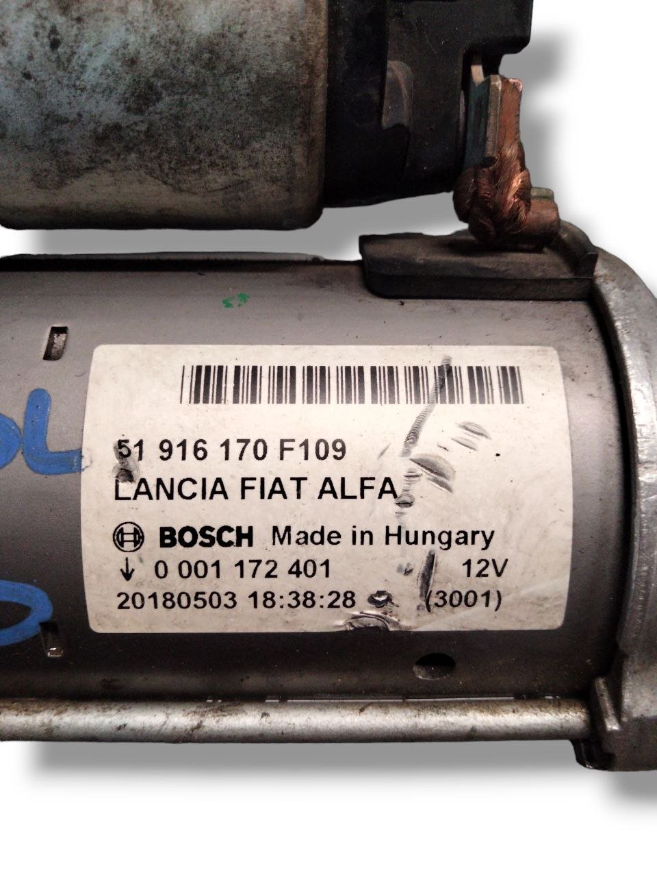Motorino di avviamento Fiat 500X / 500L 1.3diesel(2014>)cod.51916170F109 - 0001172401 - F&P CRASH SRLS - Ricambi Usati