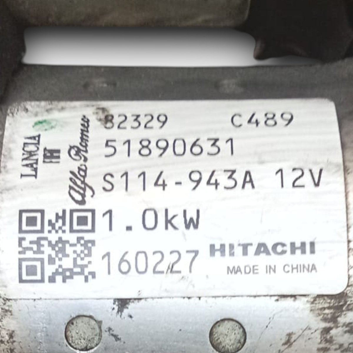 Motorino di avviamento fiat panda cod . 51890631 1.2 benzina (2003 > 2012) - F&P CRASH SRL - Ricambi Usati
