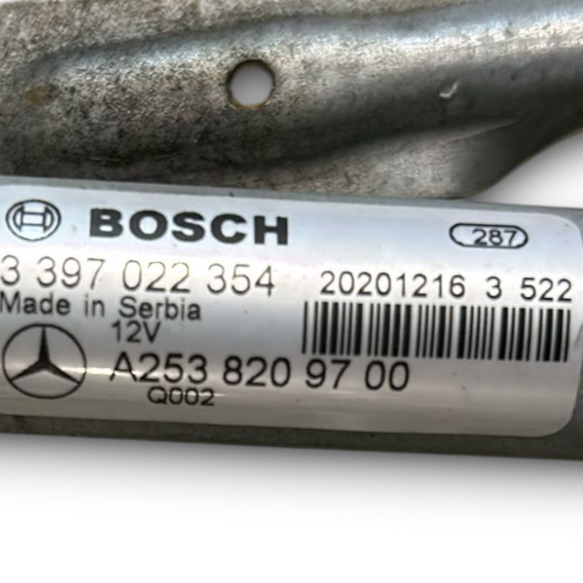 Front Windshield Wiper Motor Mercedes Benz Glc (2015 > 2023) code:A2538209700 - F&P CRASH SRLS - Used Parts