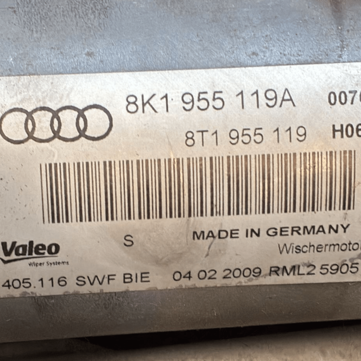 Motorino tergicristallo anteriore audi a4 b8 cod : 8k1955119a (2007 - 2016) - F&P CRASH SRL - Ricambi Usati