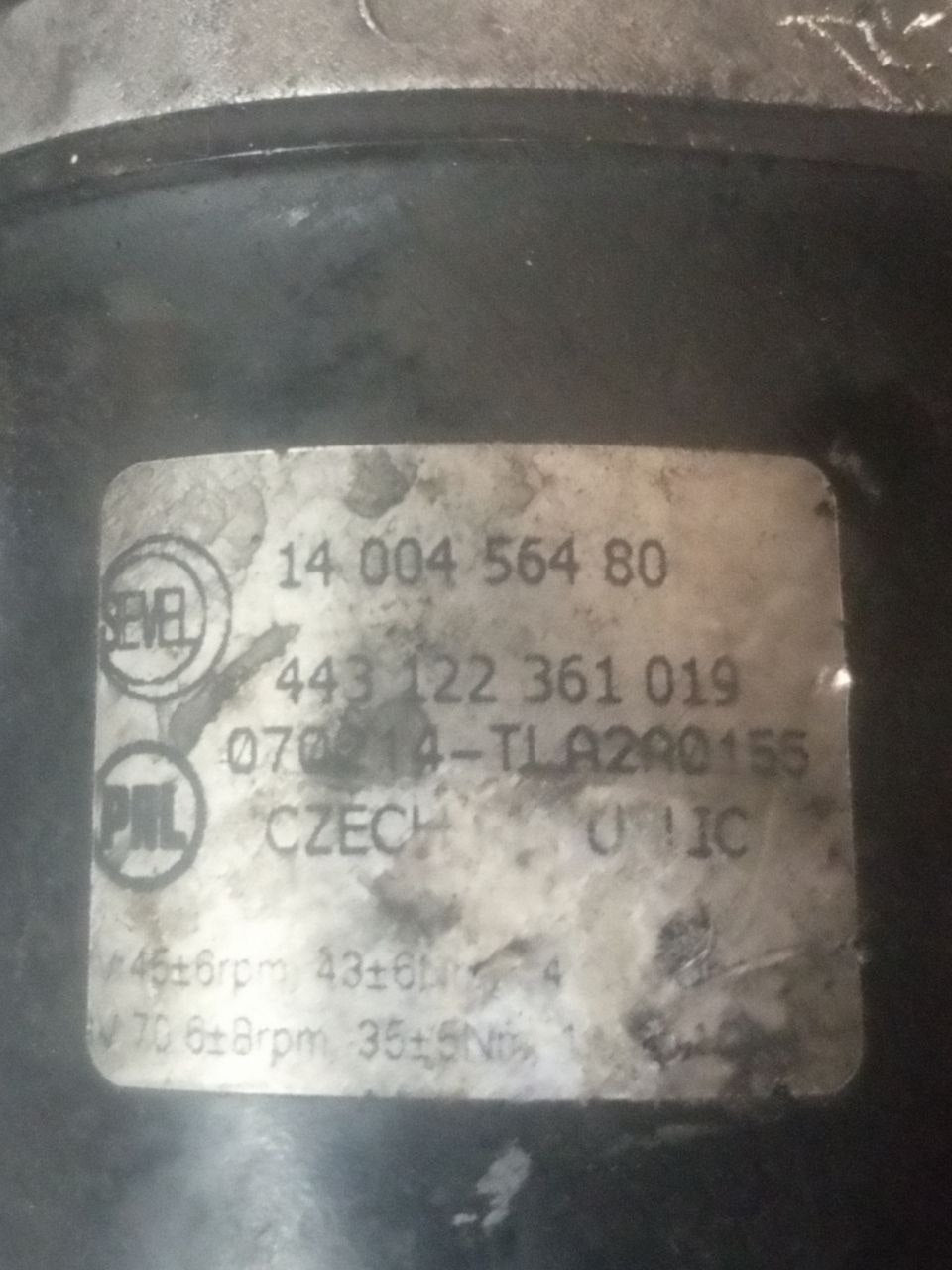Wiper Motor with Tandem Fiat Scudo (2007) code: 1400456480 - F&P CRASH SRLS - Used Spare Parts