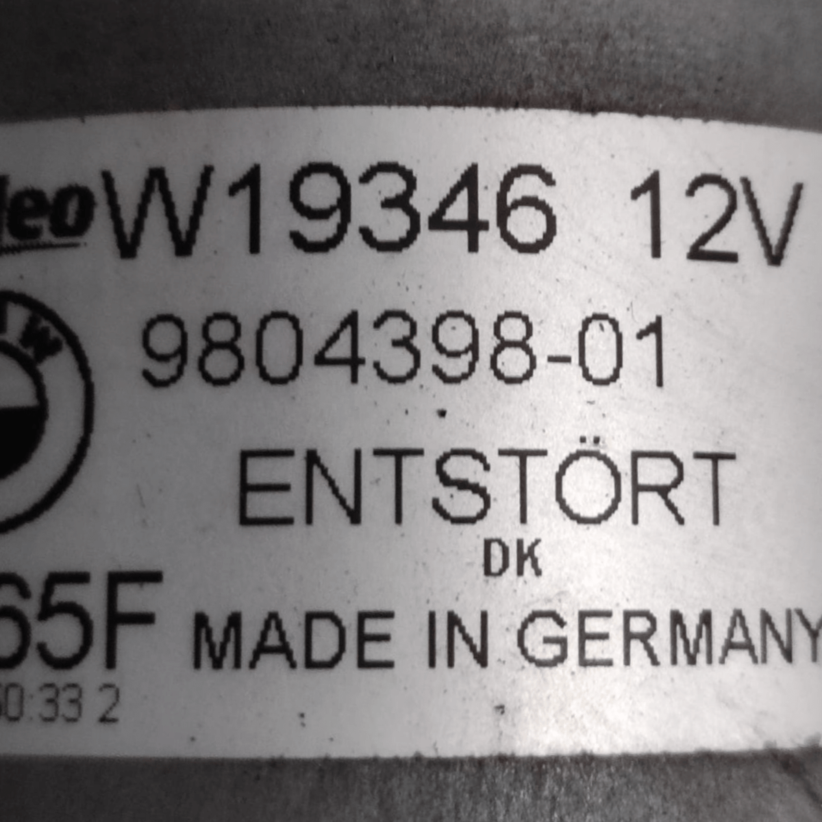 Wiper Motor Mini Countryman R60 COD: 980439801 (2010 - 2016) - F&P CRASH SRLS - Used Parts