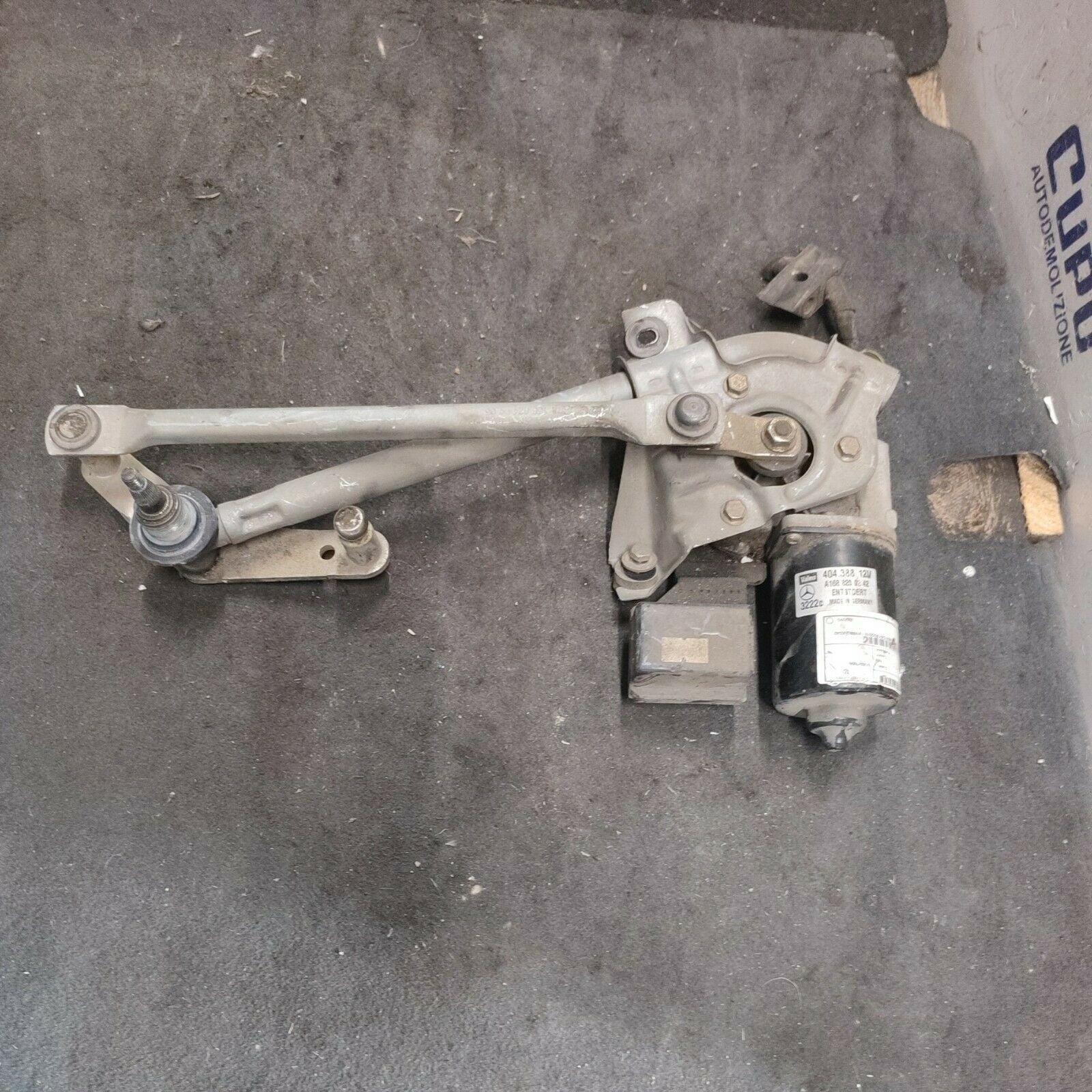Front Tandem Windshield Wiper Motor Mercedes Class A W168 1997-2004 404388 - F&P CRASH SRLS - Used Parts