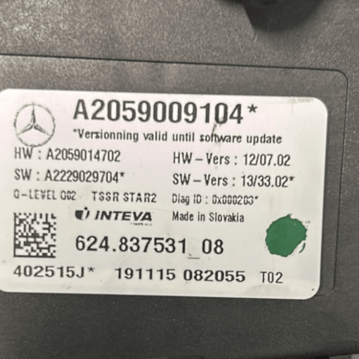 Roof Motor / Sunroof Mercedes Benz Glc X253 code:A2059009104 (2015 > 2022) - F&P CRASH SRLS - Used Parts