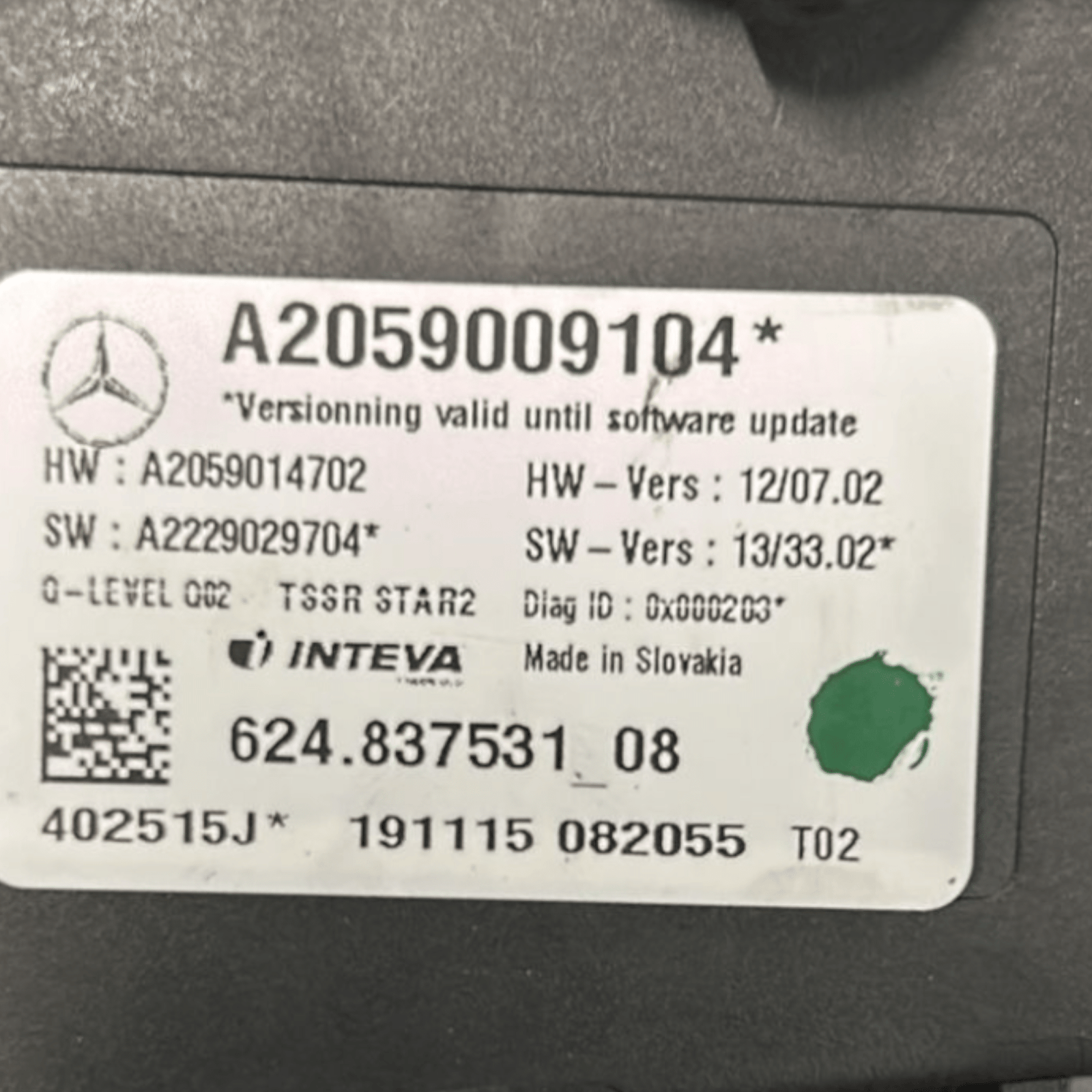 Roof Motor / Sunroof Mercedes Benz Glc X253 code:A2059009104 (2015 > 2022) - F&P CRASH SRLS - Used Parts