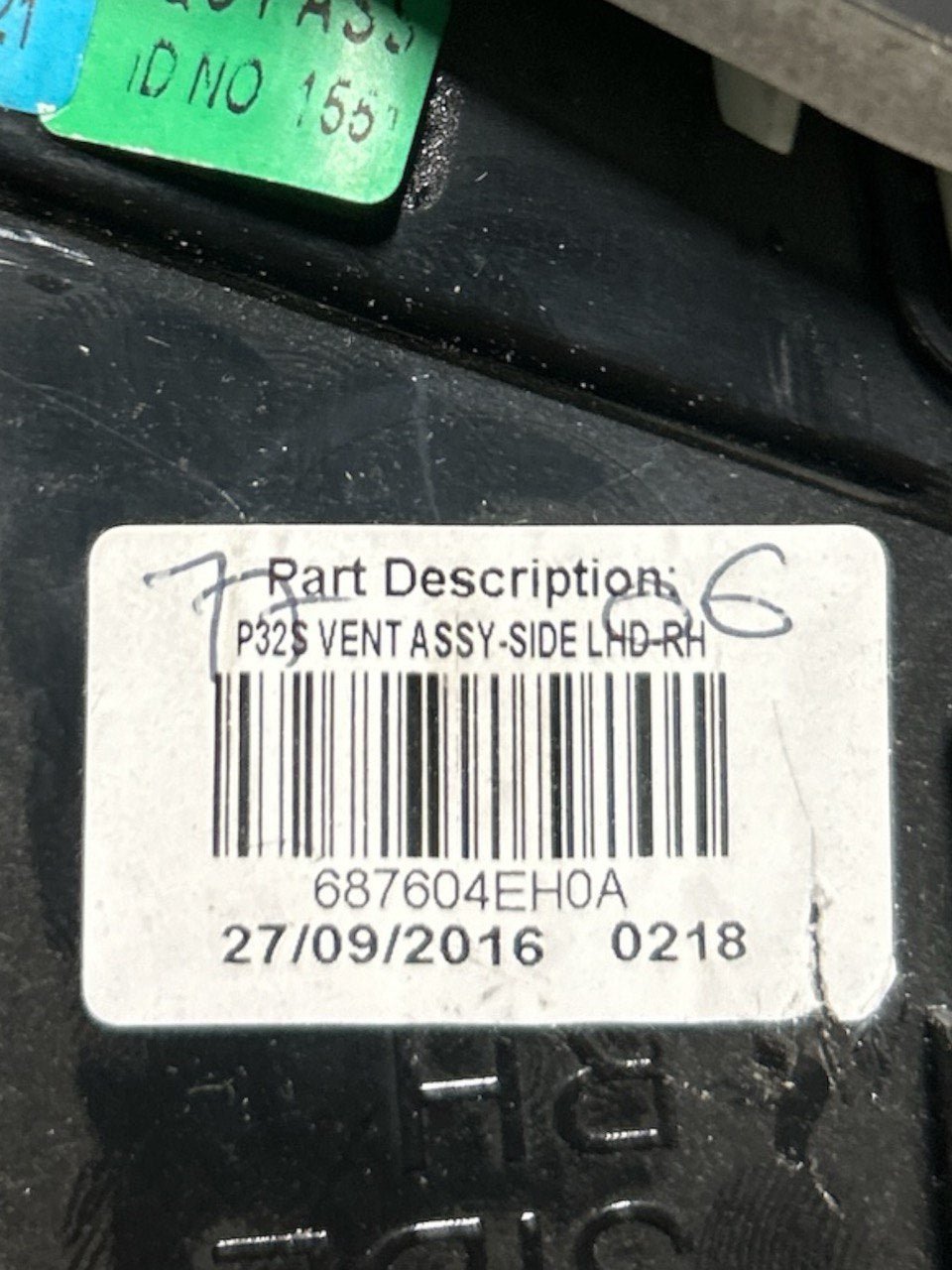 Nissan Qashqai (J11) cod.687604EH0A Bocchetta Aria Anteriore Destra (2014 > 2021) - F&P CRASH SRLS - Ricambi Usati