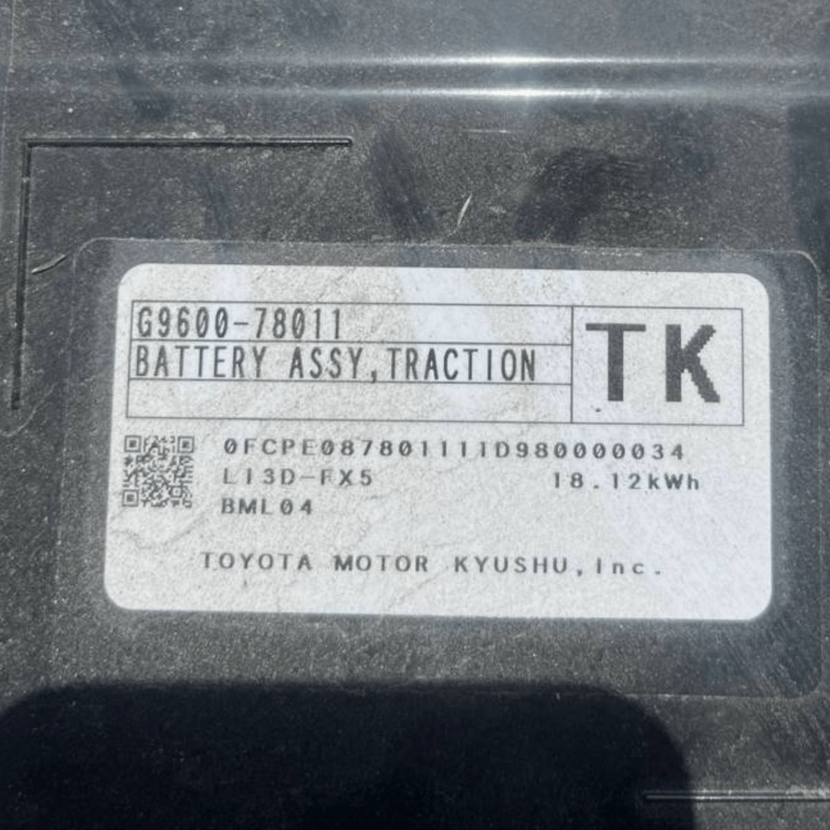 Pacco Batteria Lexus NX II 2.5 Benzina - Hybrid (2021 - ) cod: g9600 - 78011 - F&P CRASH SRLS - Ricambi Usati