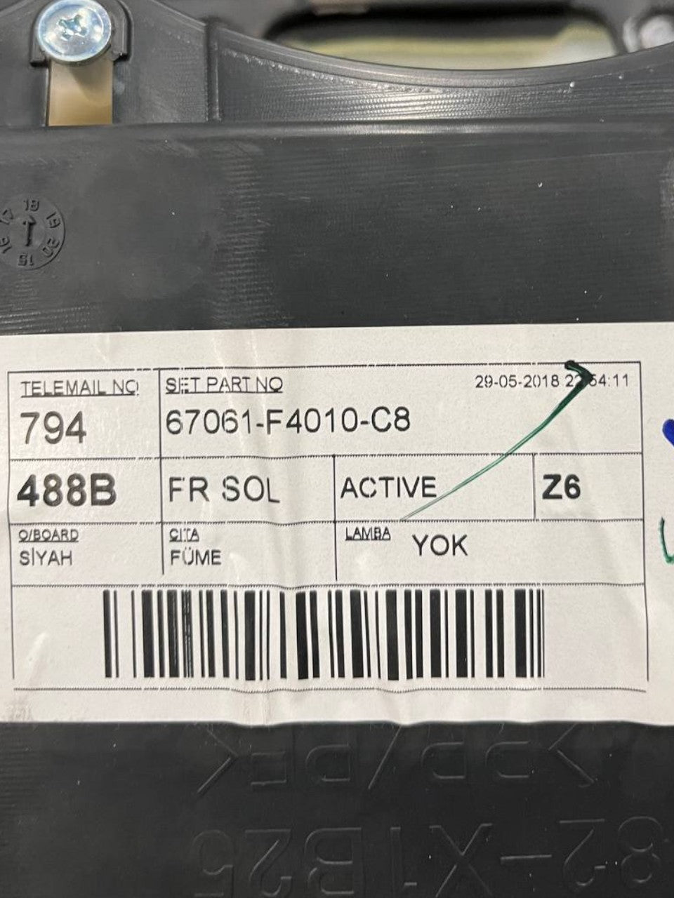 Pannello interno Porta anteriore sinistra (sx) in Pelle Nero Toyota C-HR (2016>) cod: 67061-F4010 - F&P CRASH SRLS - Ricambi Usati