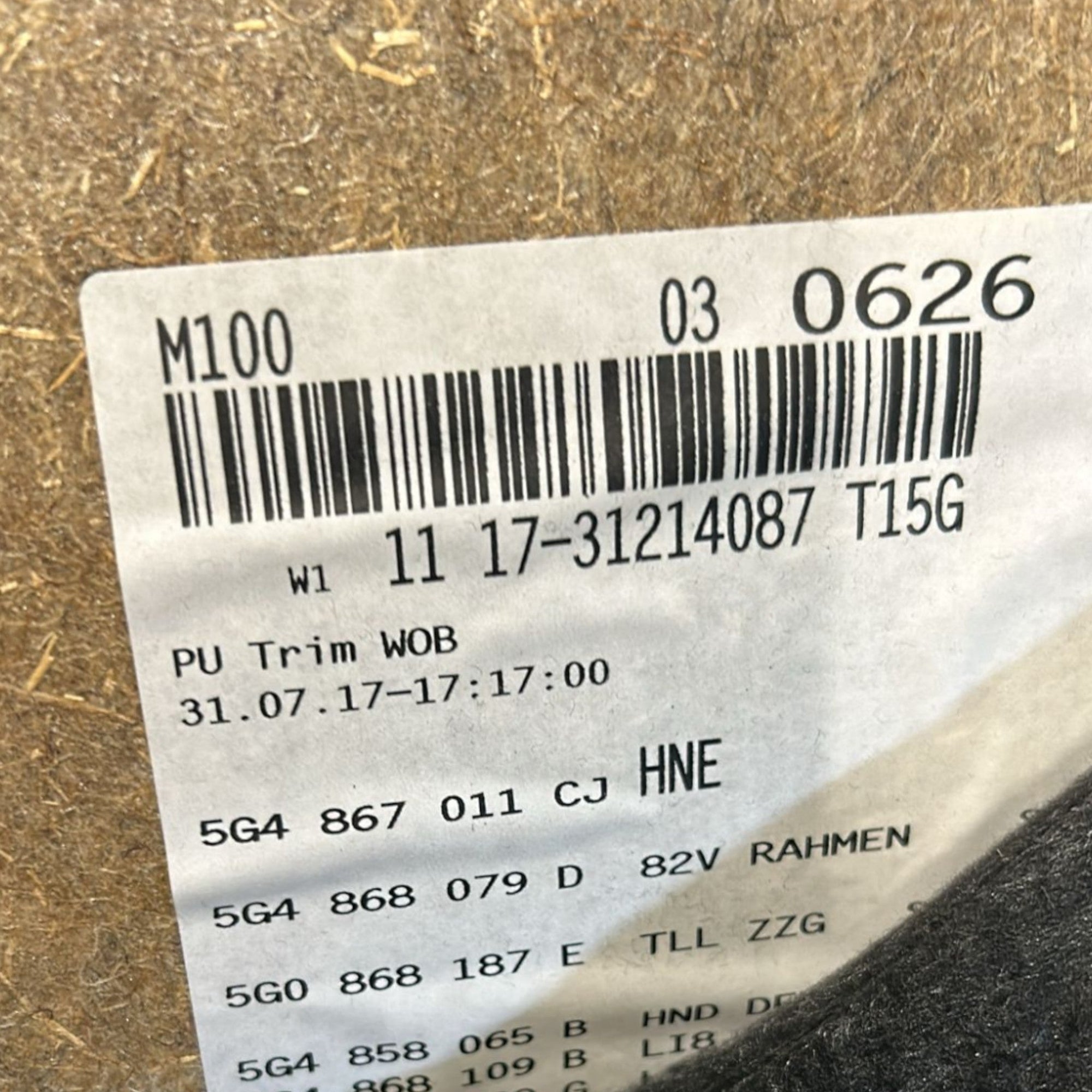 Pannello Porta Anteriore Sinistro Volkswagen golf VII cod:5G4867011CJ (2012 > 2017) - F&P CRASH SRLS - Ricambi Usati