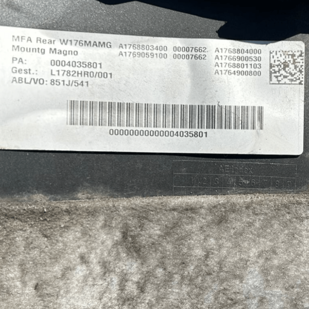 Paraurti Posteriore Mercedes A45 AMG cod:A1768852325 (2015 > 2018) - F&P CRASH SRLS - Ricambi Usati