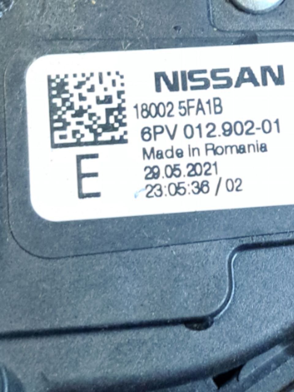 Accelerator Pedal Nissan Micra K14 1.0 Petrol (2017>) COD:180025FA1B - F&P CRASH SRLS - Used Spare Parts