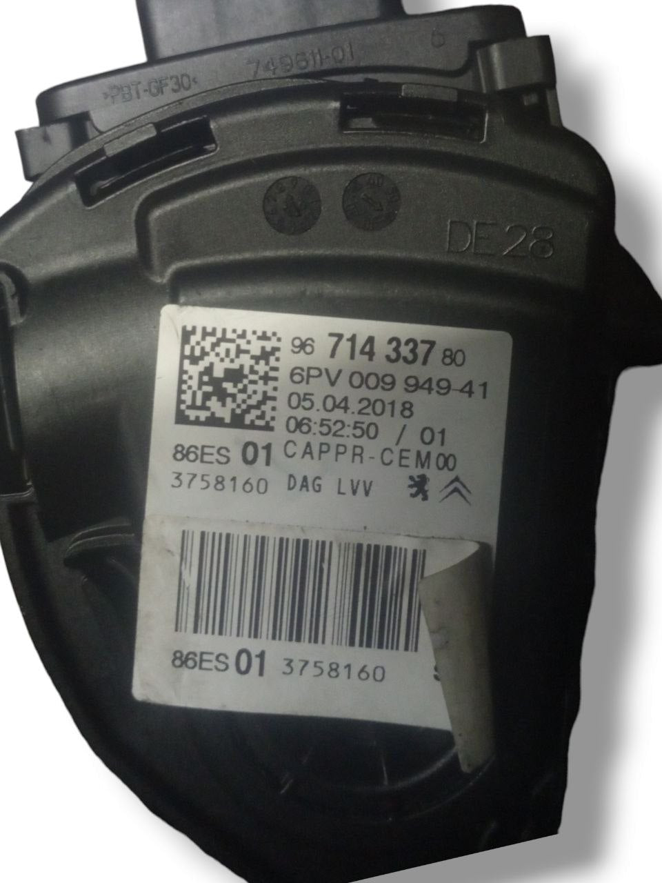 Pedale Acceleratore Peugeot 208 1.4 Diesel (2017) cod: 9671433780 - F&P CRASH SRLS - Ricambi Usati