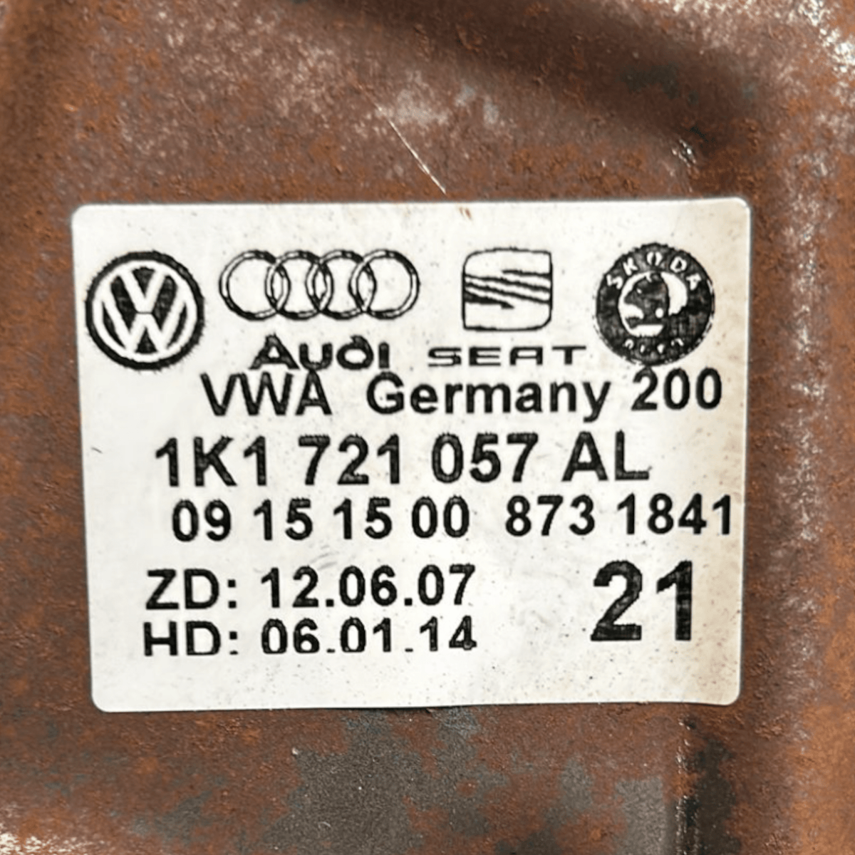 Brake Pedal Volkswagen Golf VI (2008 > 2012) code:1k1721057AL - F&P CRASH SRLS - Used Parts
