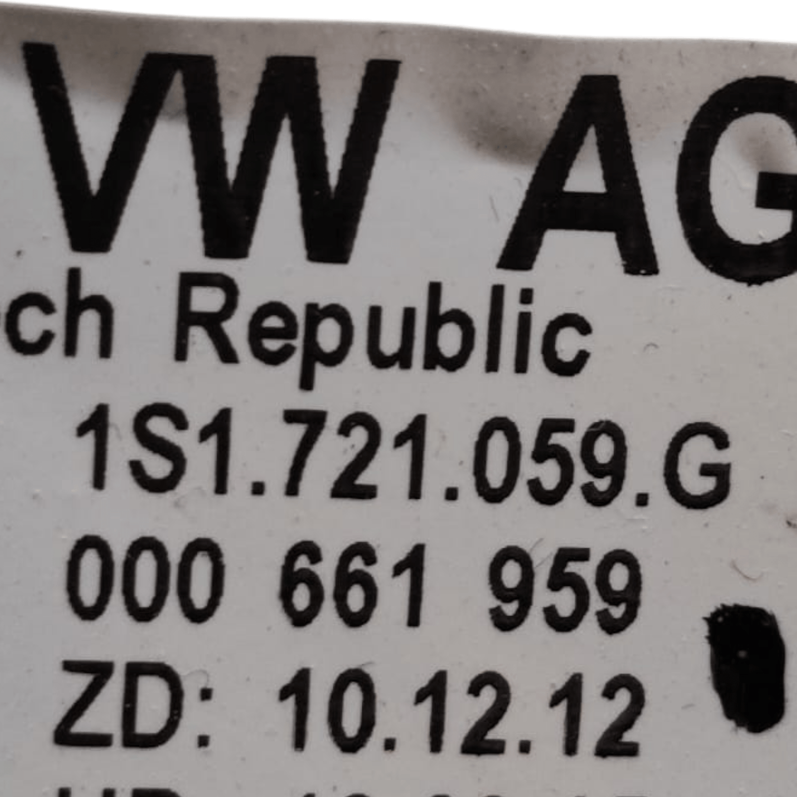 Clutch Pedal Volkswagen Up COD: 1S1721059G (2011 - 2024) - F&P CRASH SRLS - Used Parts