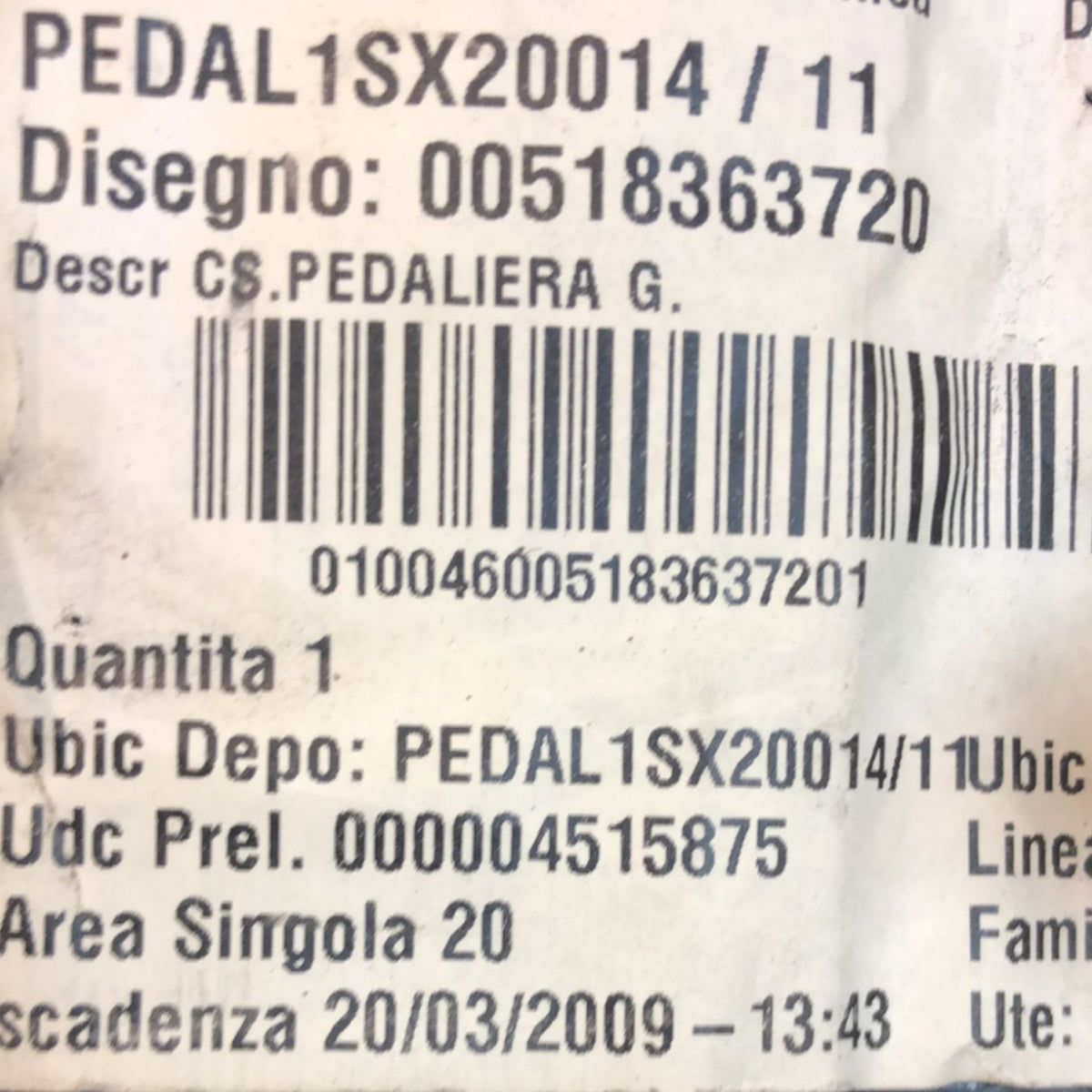 Accelerator brake clutch pedal Lancia Delta (2008 > 2014) code:00518363720 - F&P CRASH SRLS - Used Parts