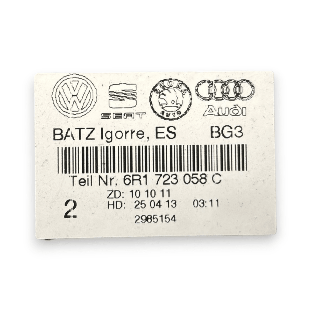 Pedaliera audi a1 8x 1.6 diesel cod:6r1723058c (2010 - 2017) - F&P CRASH SRL - Ricambi Usati