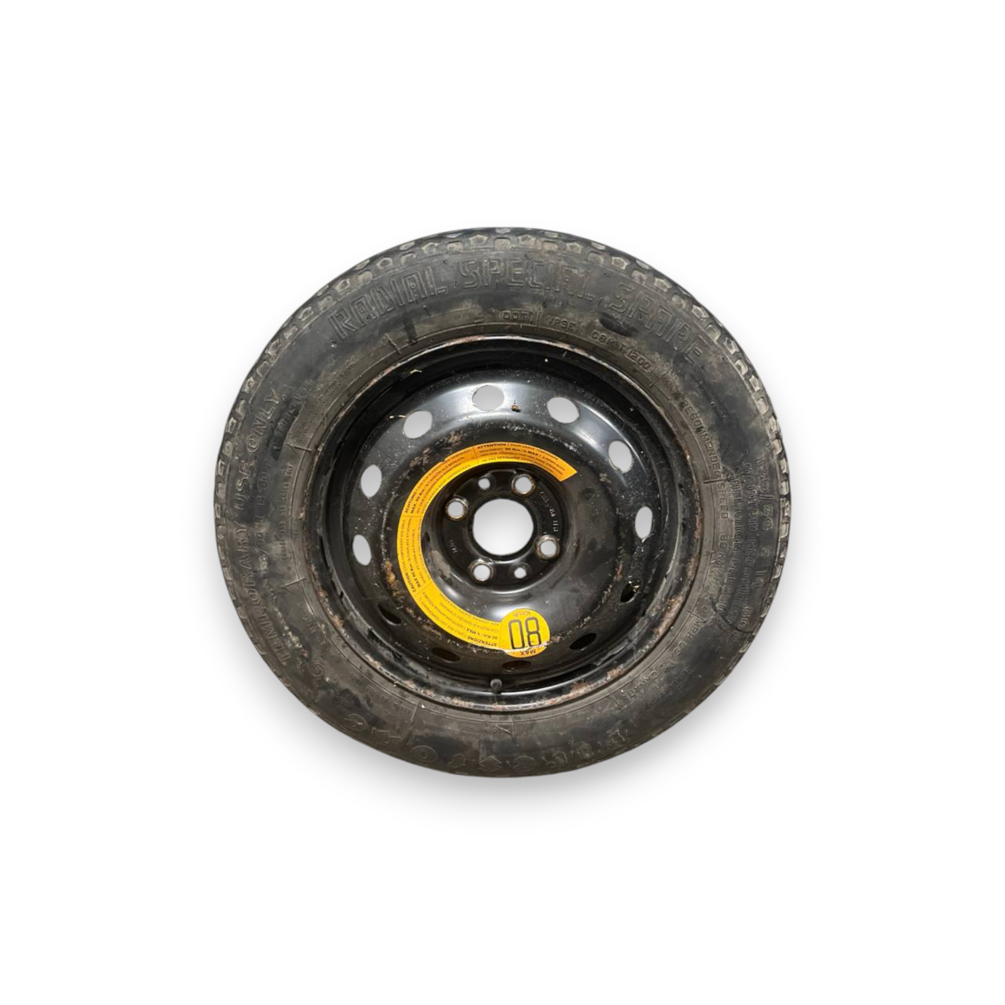 Ruota di Scorta + Kit Riparazione Fiat Punto 188 (2003 al 2007) (135 / 80 / R14) cod: 1010025