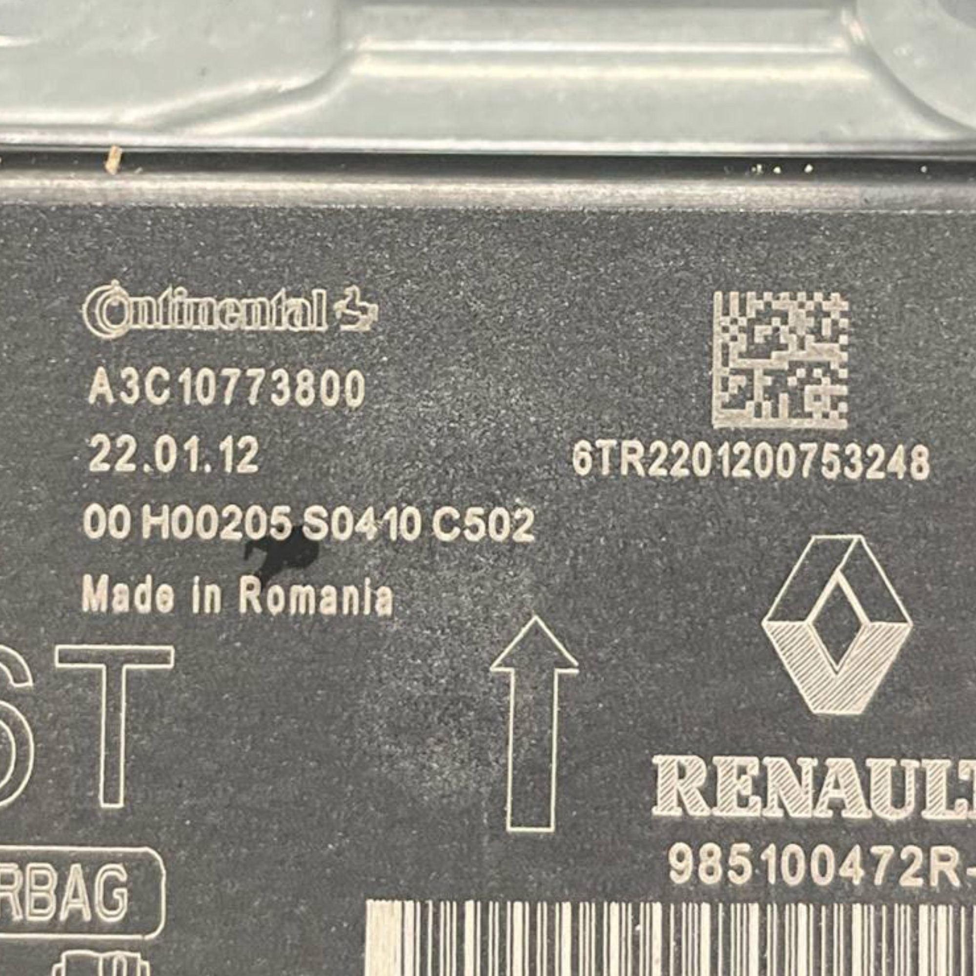 Krmilna enota zračnih blazin Dacia Jogger (2021 -) koda: A3C10773800